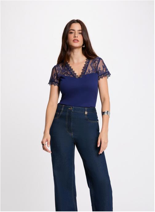 Morgan Tee-shirts 232-DLAMI femme bleu