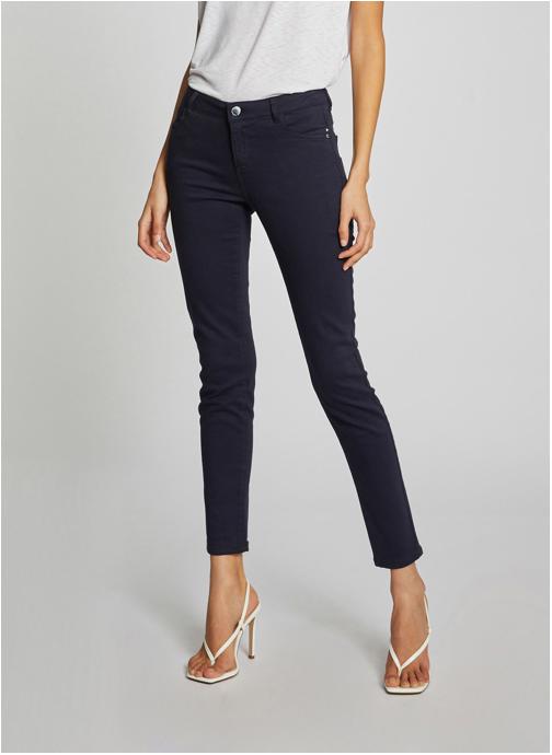 Morgan Pantalons droit 211-PETRA femme bleu