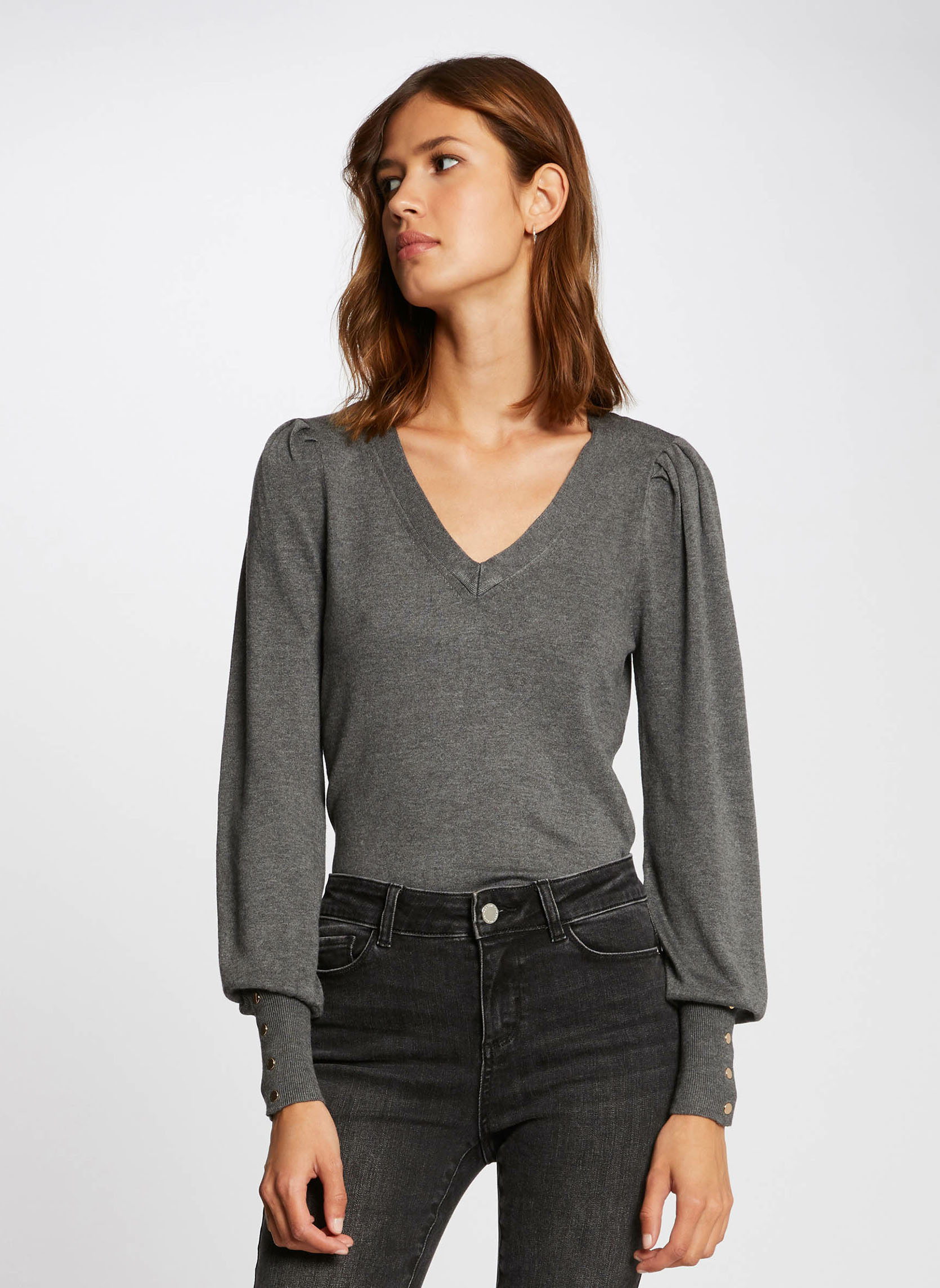 Pulls 212-MOTEUR femme gris Morgan Pulls 212-MOTEUR femme gris Gris