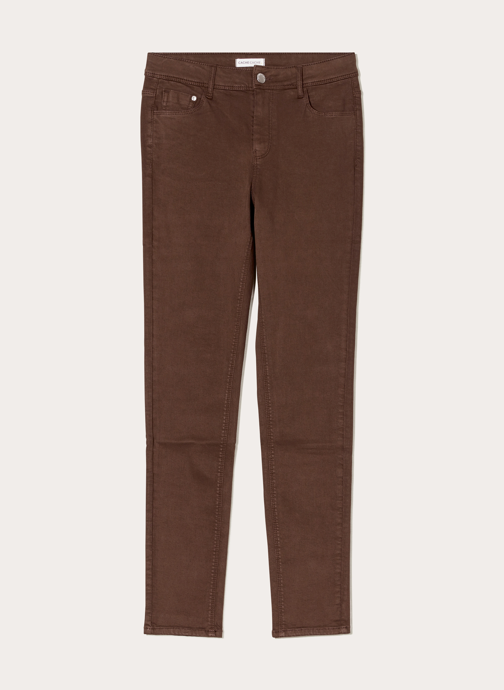 Jeans droit SHANGNO-TYCO femme marron Cache Cache Jeans droit SHANGNO-TYCO femme marron Marron foncé