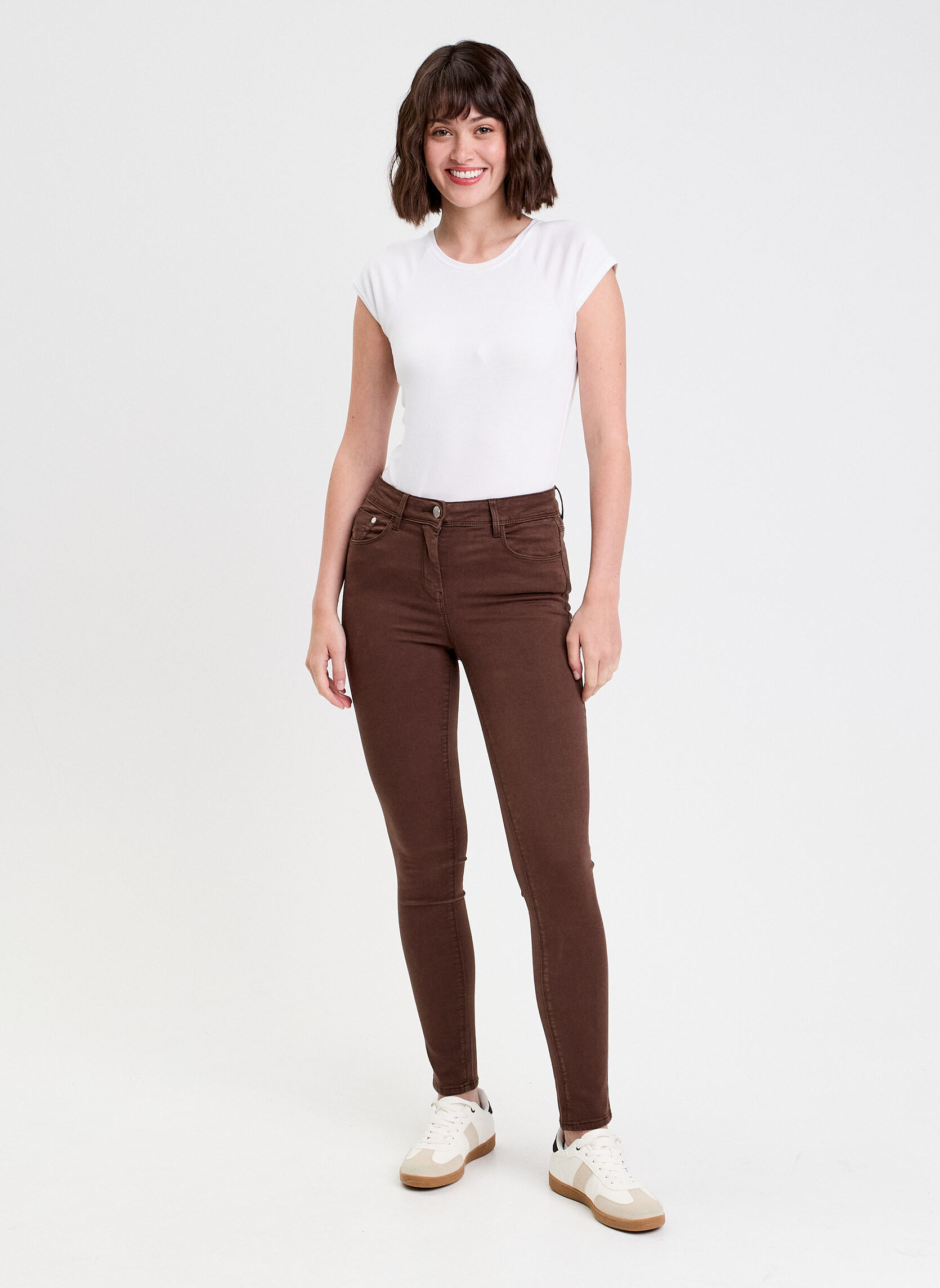 Jeans droit SHANGNO-TYCO femme marron Cache Cache Jeans droit SHANGNO-TYCO femme marron Marron foncé