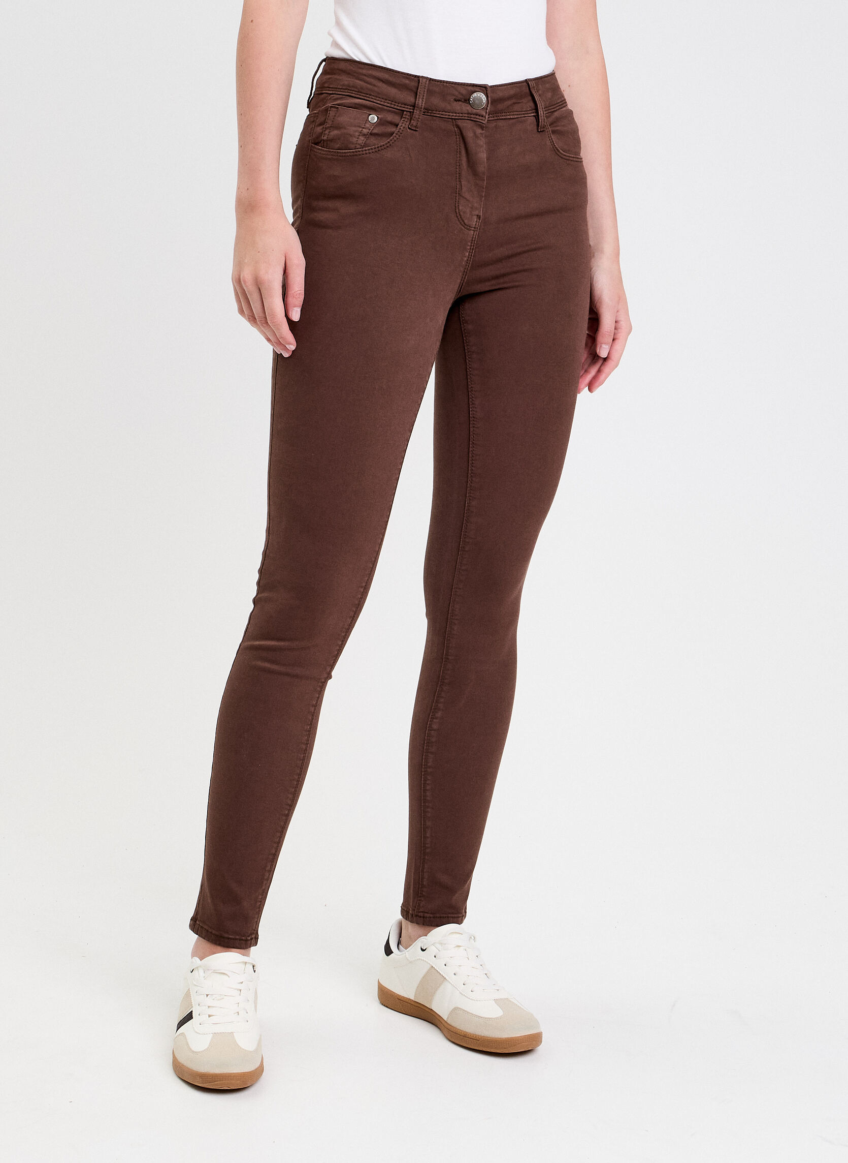 Jeans droit SHANGNO-TYCO femme marron Cache Cache Jeans droit SHANGNO-TYCO femme marron Marron foncé
