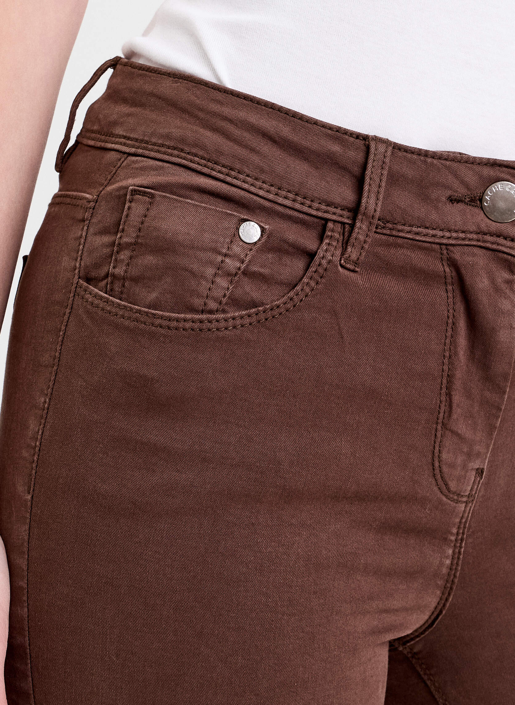 Jeans droit SHANGNO-TYCO femme marron Cache Cache Jeans droit SHANGNO-TYCO femme marron Marron foncé
