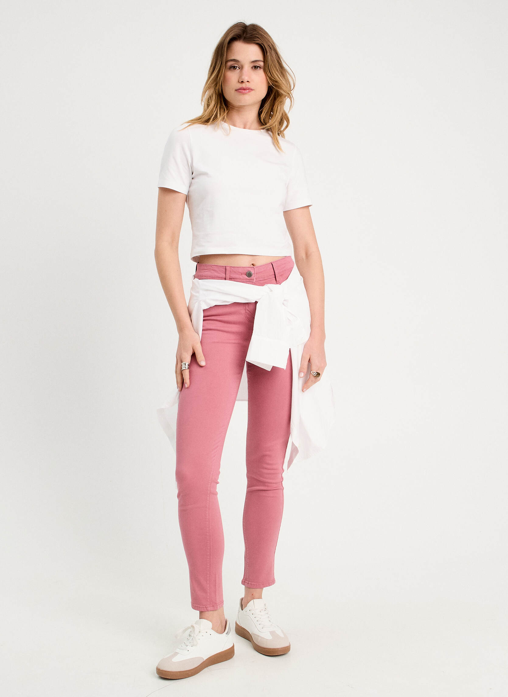 Jeans droit SHANGNO-TYCO femme rose Cache Cache Jeans droit SHANGNO-TYCO femme rose Vieux rose