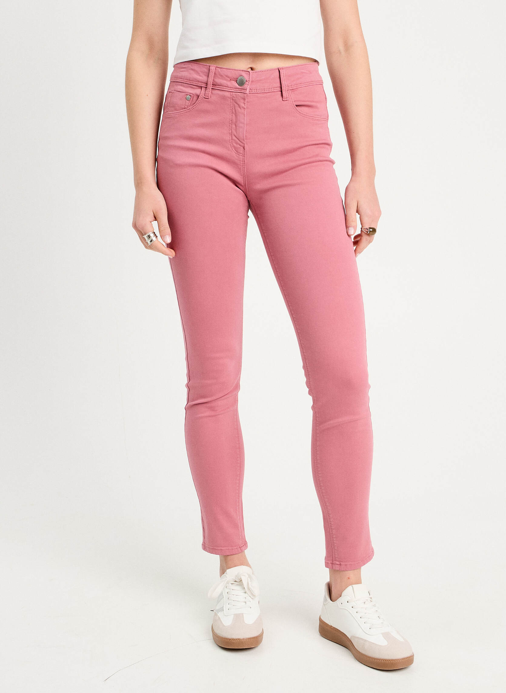 Jeans droit SHANGNO-TYCO femme rose Cache Cache Jeans droit SHANGNO-TYCO femme rose Vieux rose