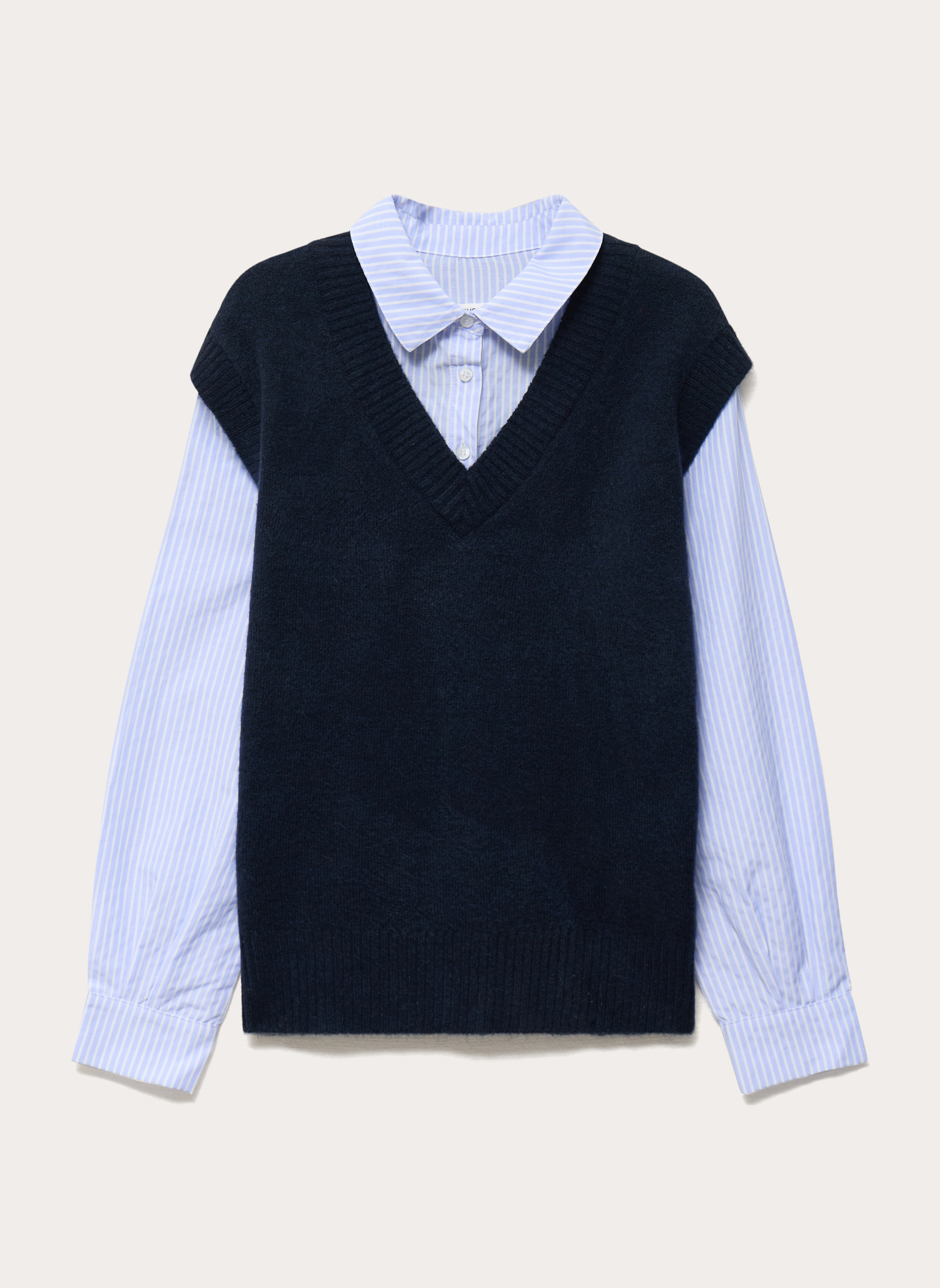 Pulls NOSLEEVCOLV femme bleu Cache Cache Pulls NOSLEEVCOLV femme bleu Bleu marine