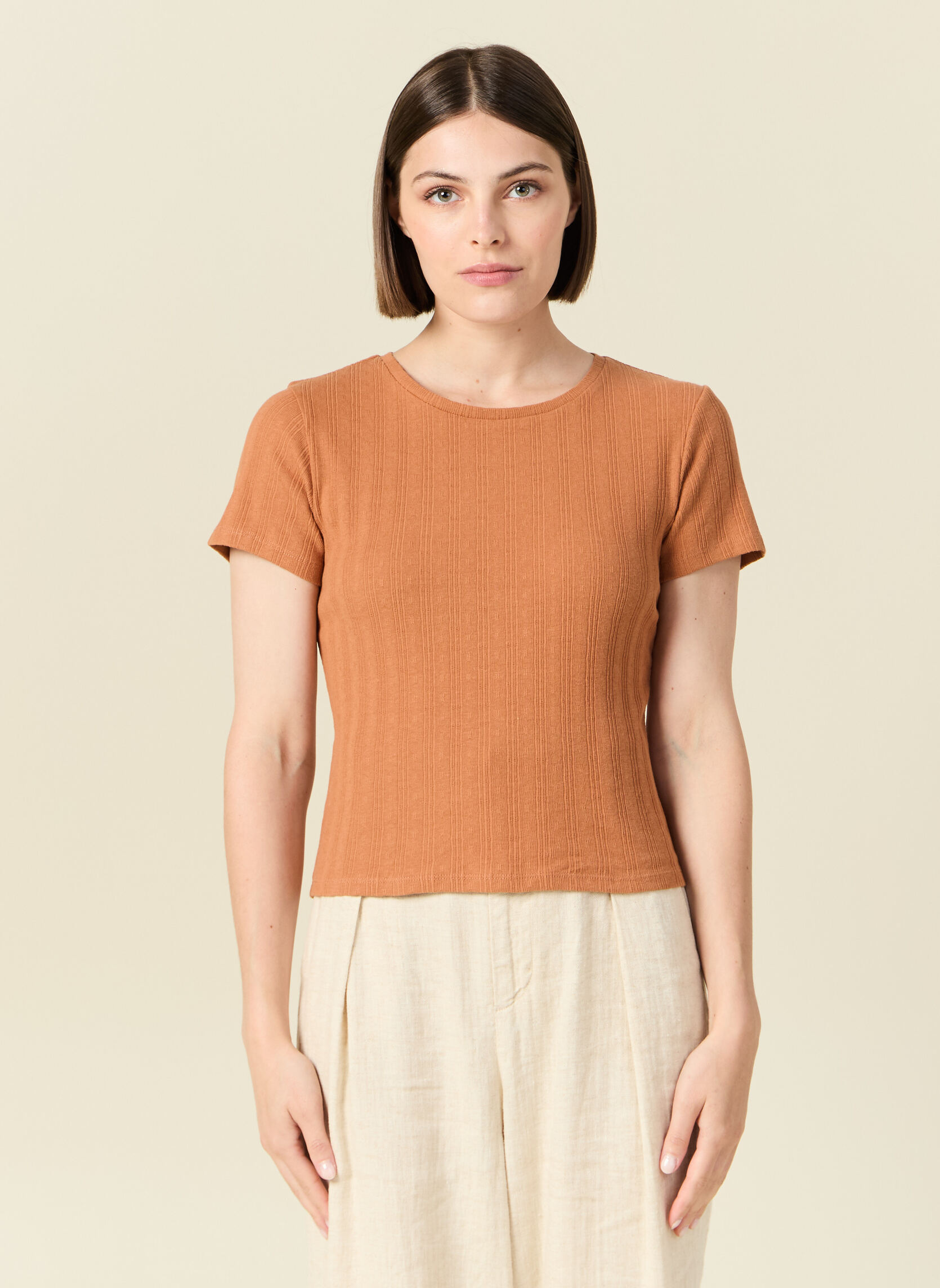Tee-shirts T-shirts manches courtes - GARDENCOUF femme marron Bonobo Tee-shirts T-shirts manches courtes - GARDENCOUF femme marron Marron clair