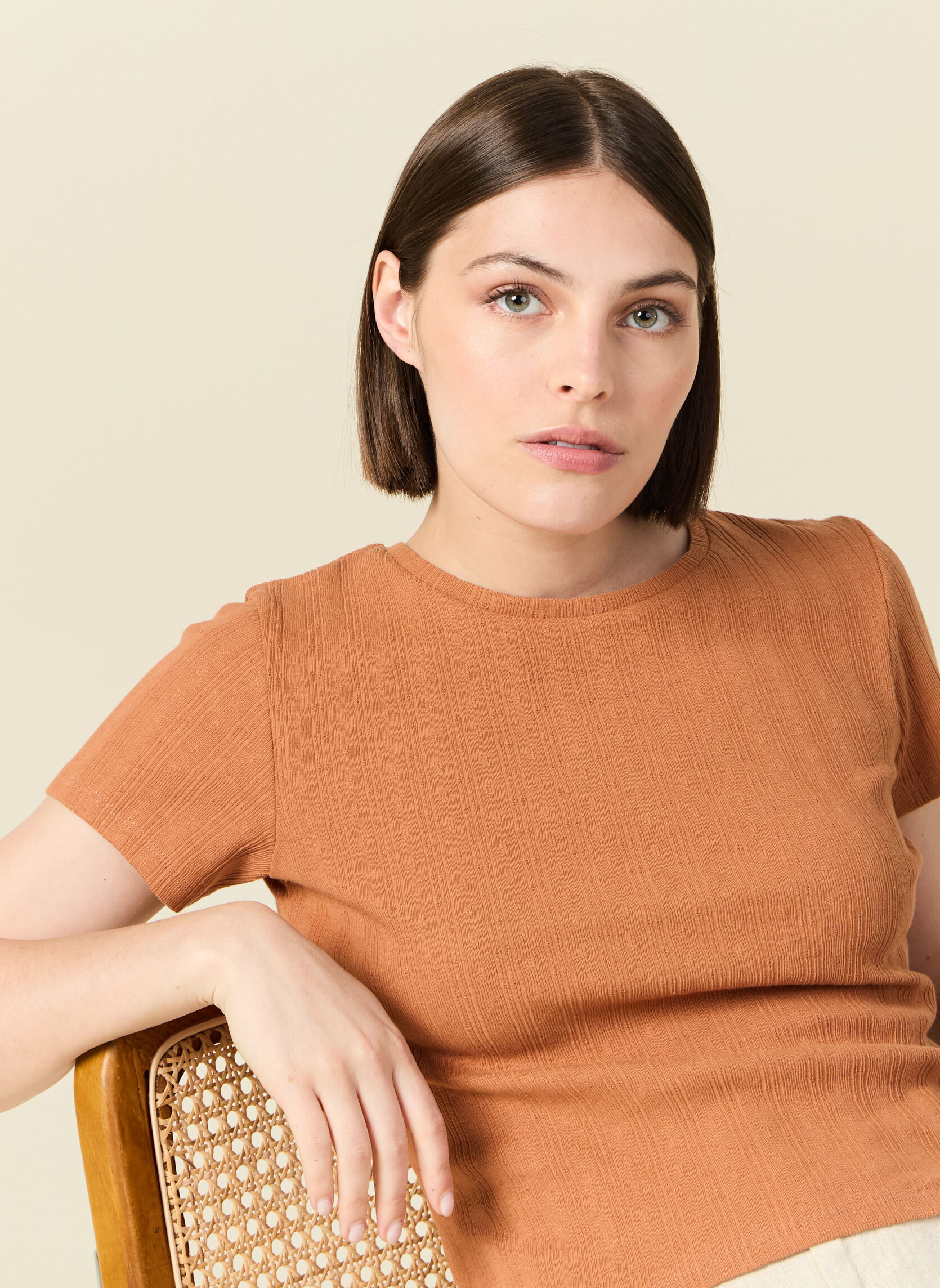 Tee-shirts T-shirts manches courtes - GARDENCOUF femme marron Bonobo Tee-shirts T-shirts manches courtes - GARDENCOUF femme marron Marron clair