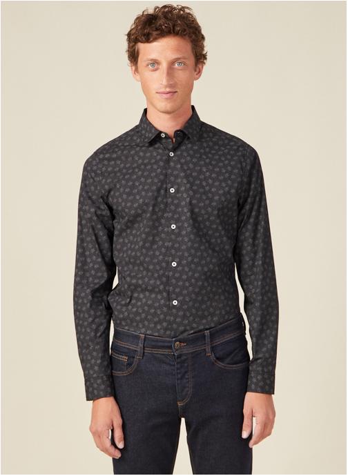 Bonobo Chemises ESSAOPSLIMH homme noir