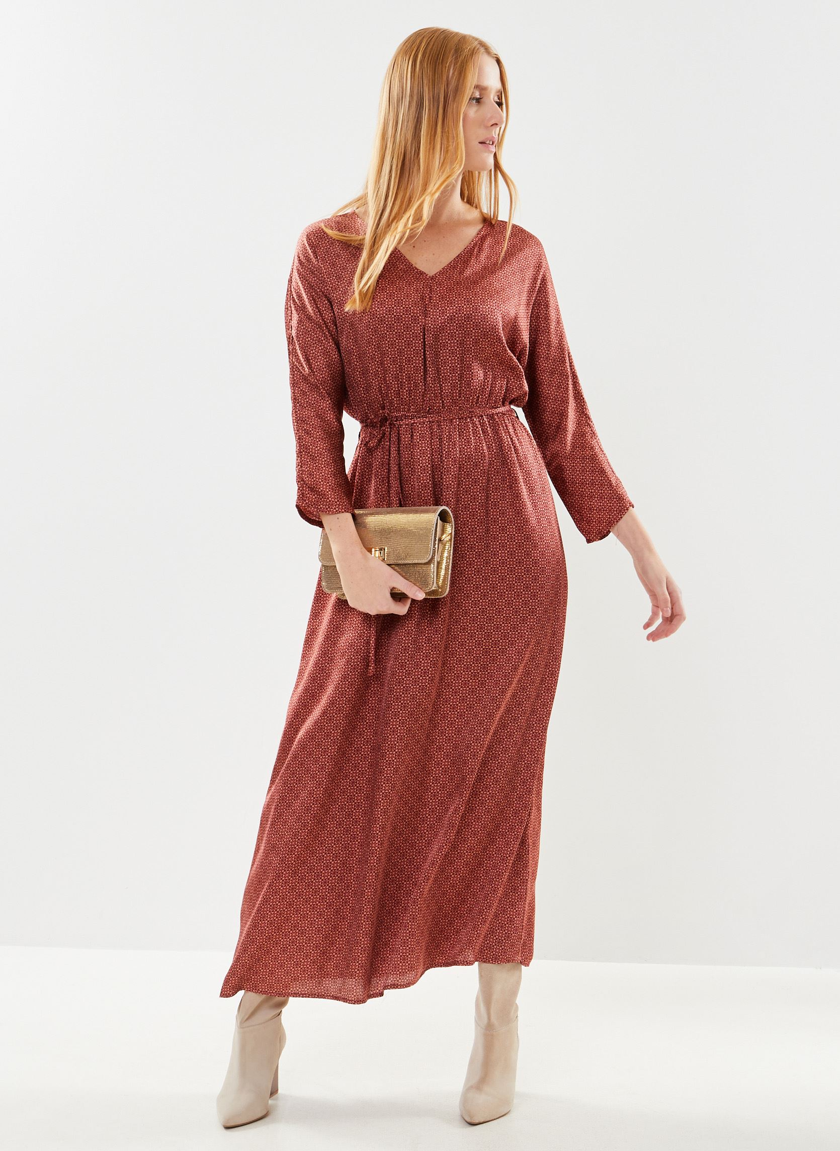 Robes longues Luna femme orange Grace & Mila Robes longues Luna femme orange TERRACOTTA