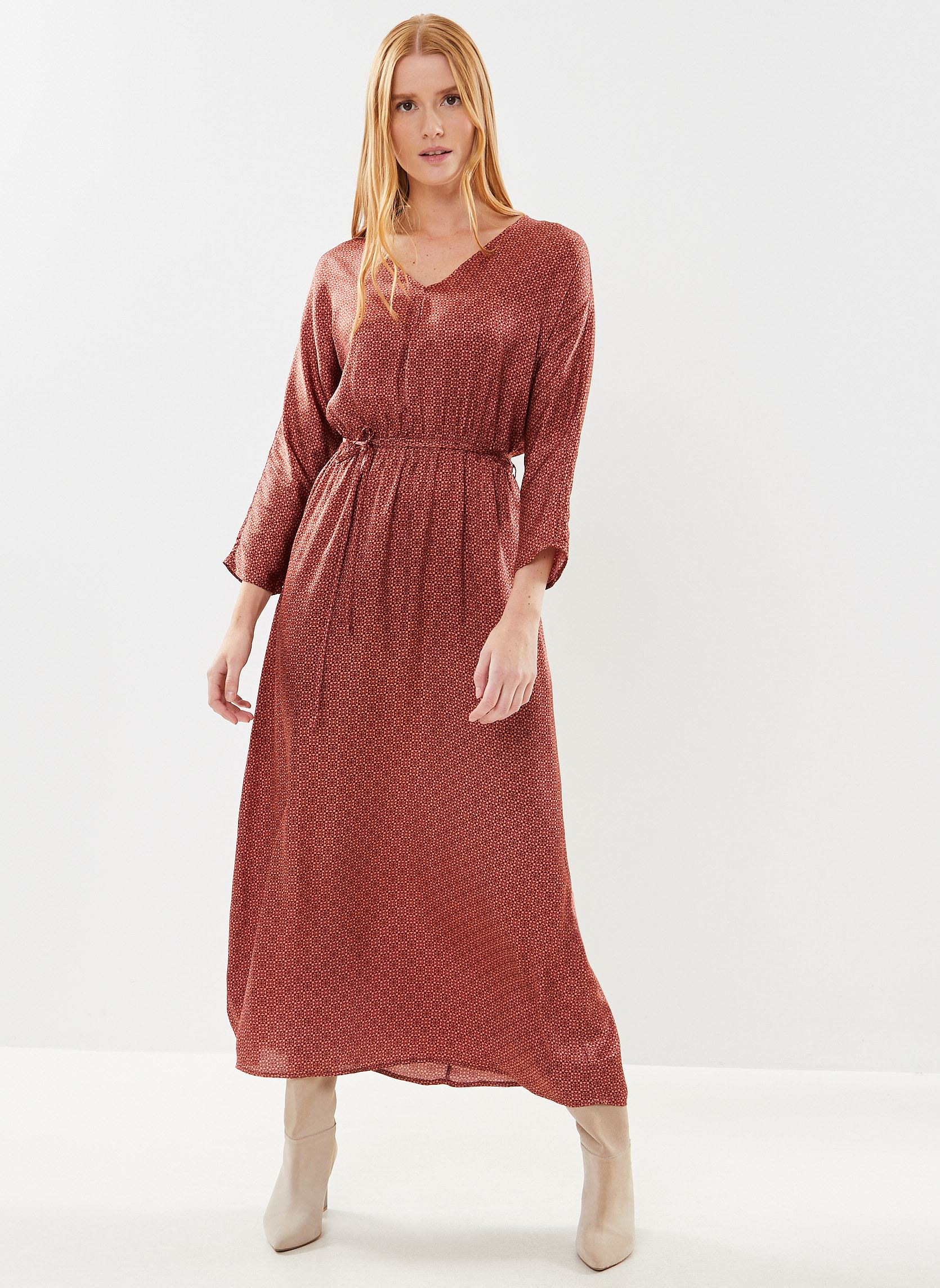 Robes longues Luna femme orange Grace & Mila Robes longues Luna femme orange TERRACOTTA