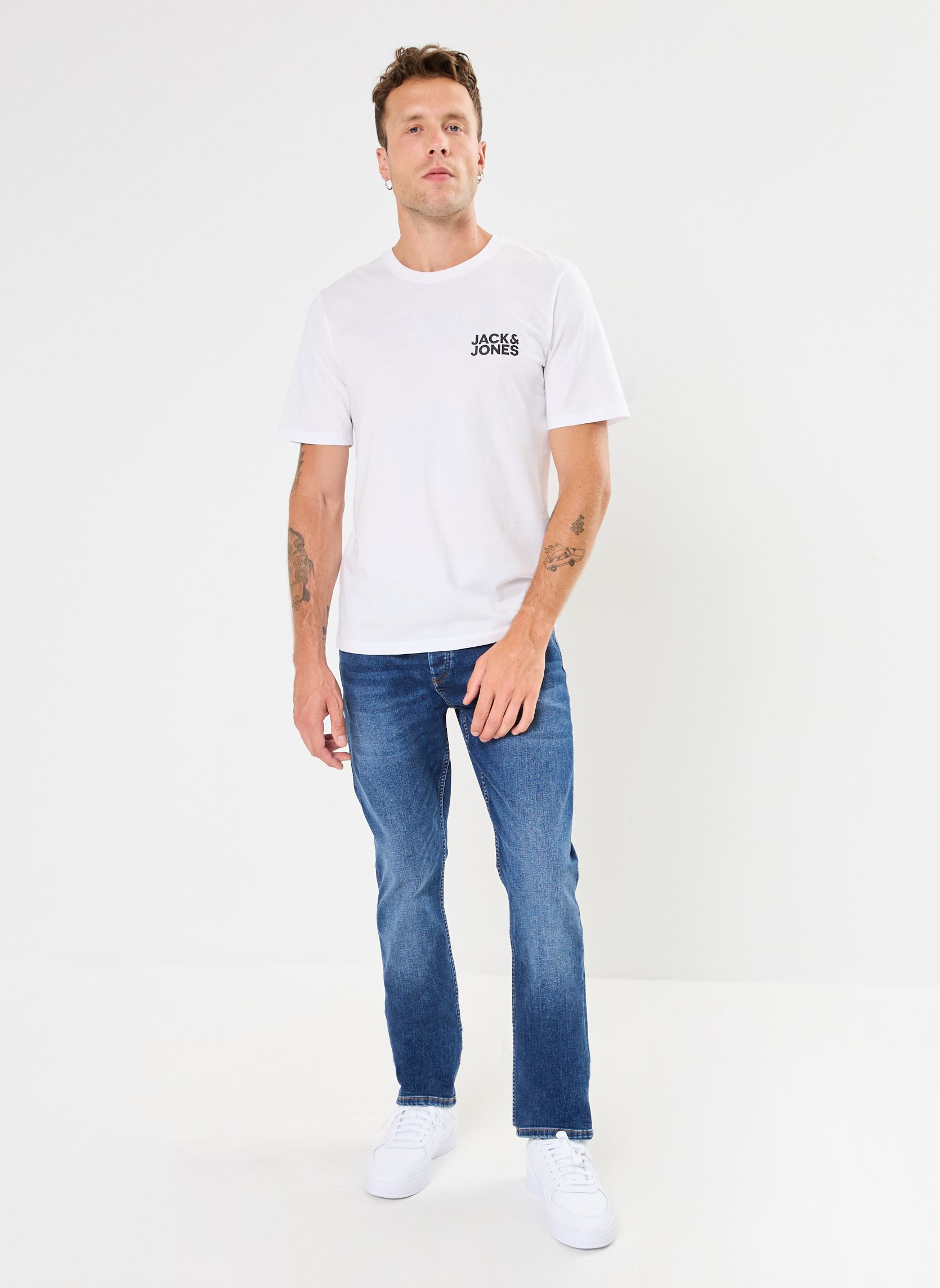 Tee-shirts manches courtes Jjecorp Logo Tee Ss O-Neck Noos homme blanc Jack & Jones Tee-shirts manches courtes Jjecorp Logo Tee Ss O-Neck Noos homme blanc WHITE