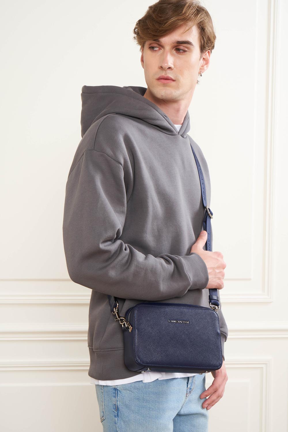 Pochettes Delphino Lucas homme bleu Lancaster Pochettes Delphino Lucas homme bleu Bleu foncé