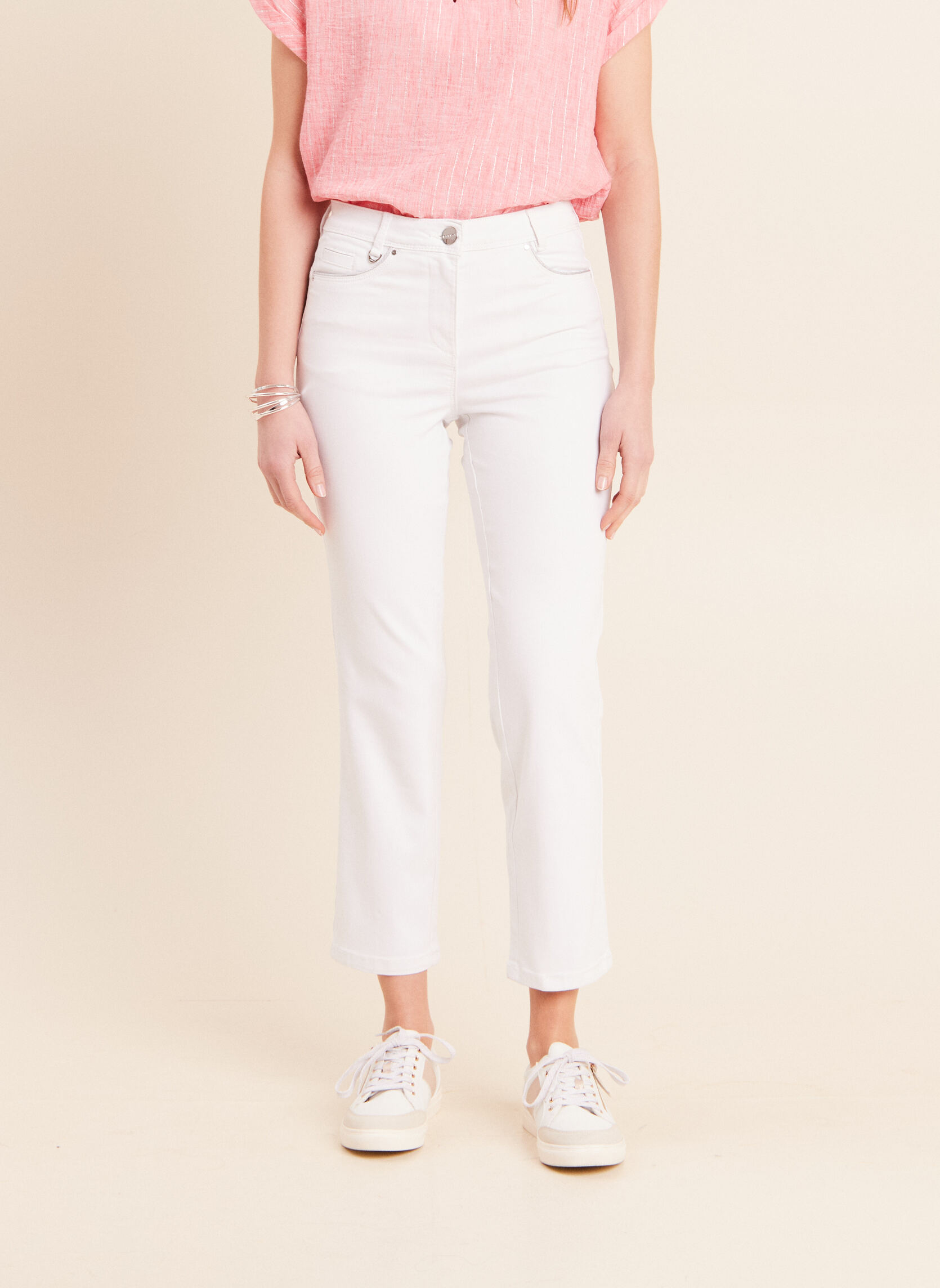 Jeans droit PERIGHT femme blanc Bréal Jeans droit PERIGHT femme blanc Blanc