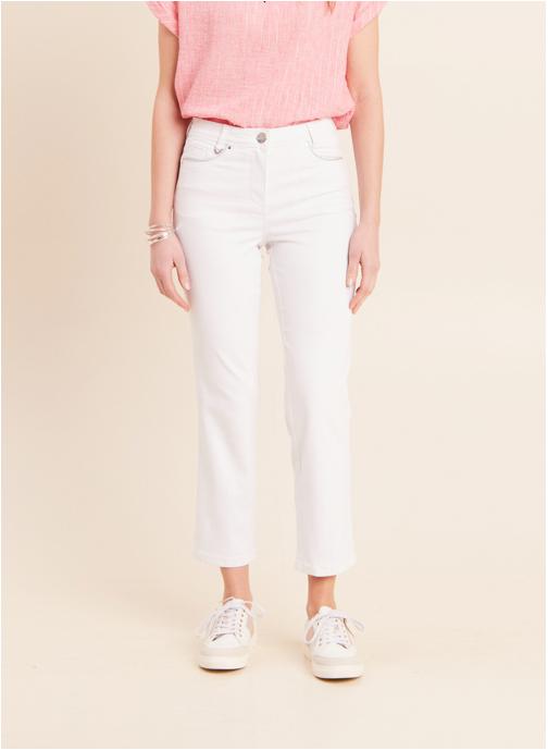 Bréal Jeans droit PERIGHT femme blanc