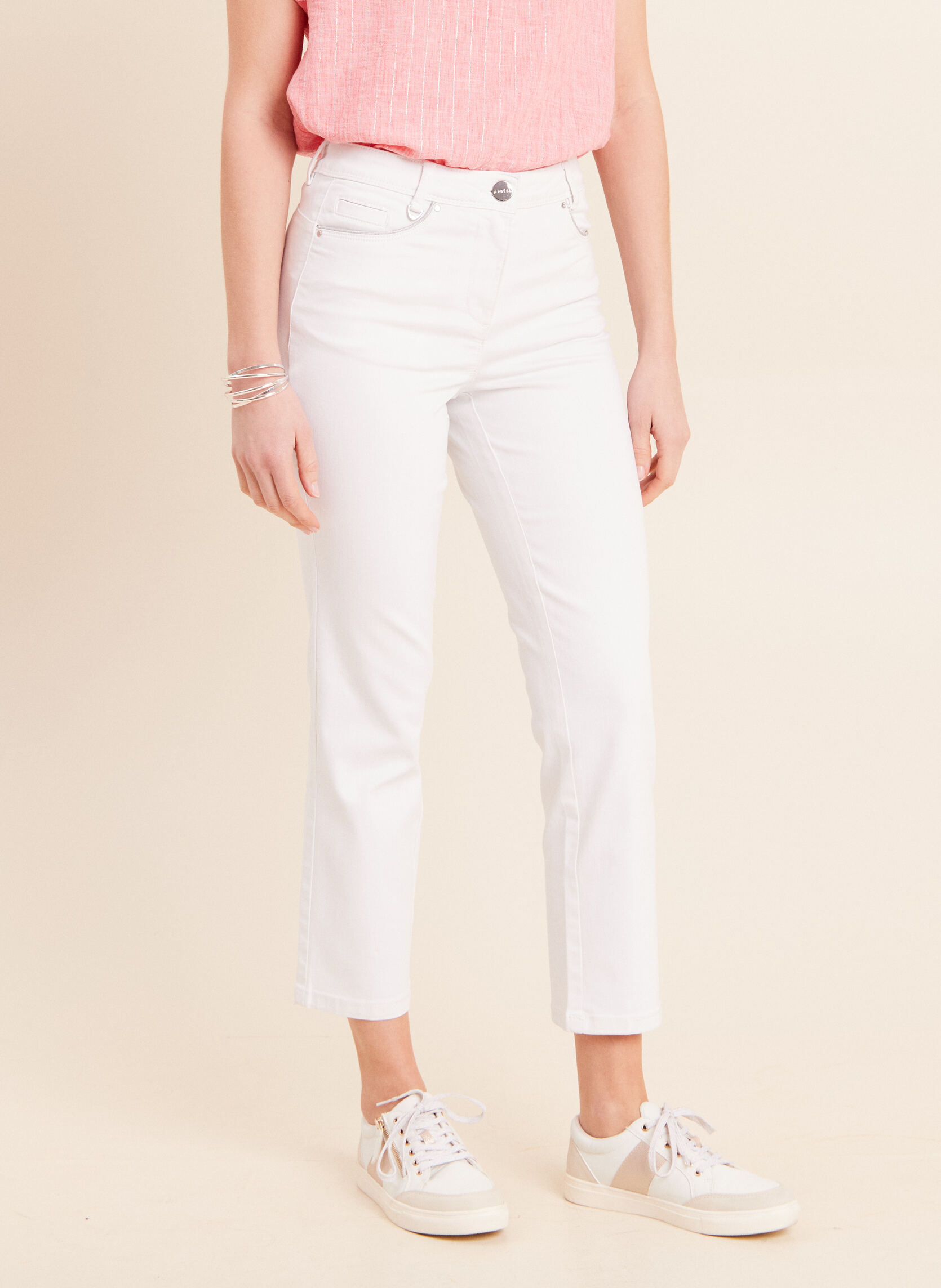 Jeans droit PERIGHT femme blanc Bréal Jeans droit PERIGHT femme blanc Blanc