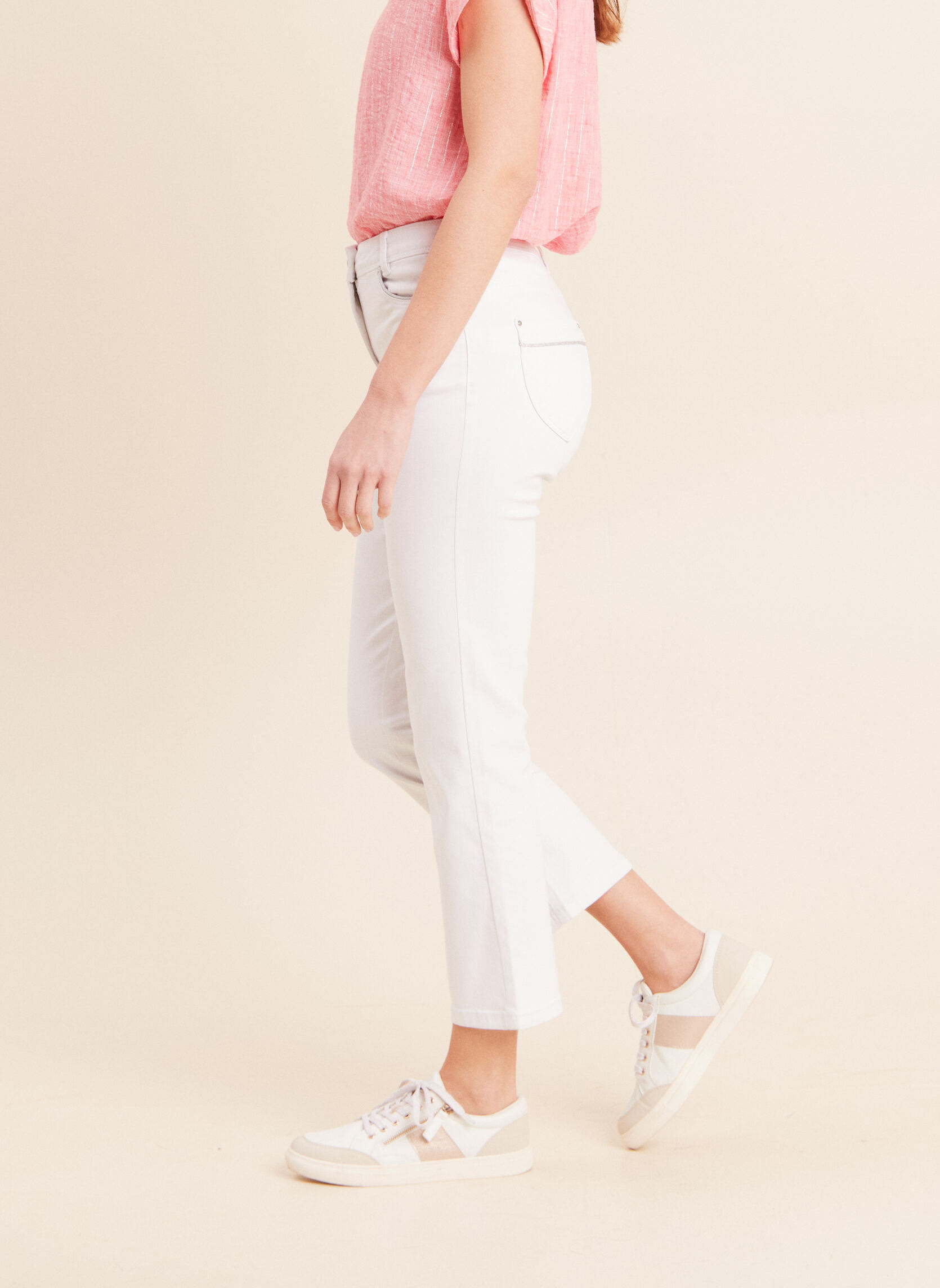 Jeans droit PERIGHT femme blanc Bréal Jeans droit PERIGHT femme blanc Blanc