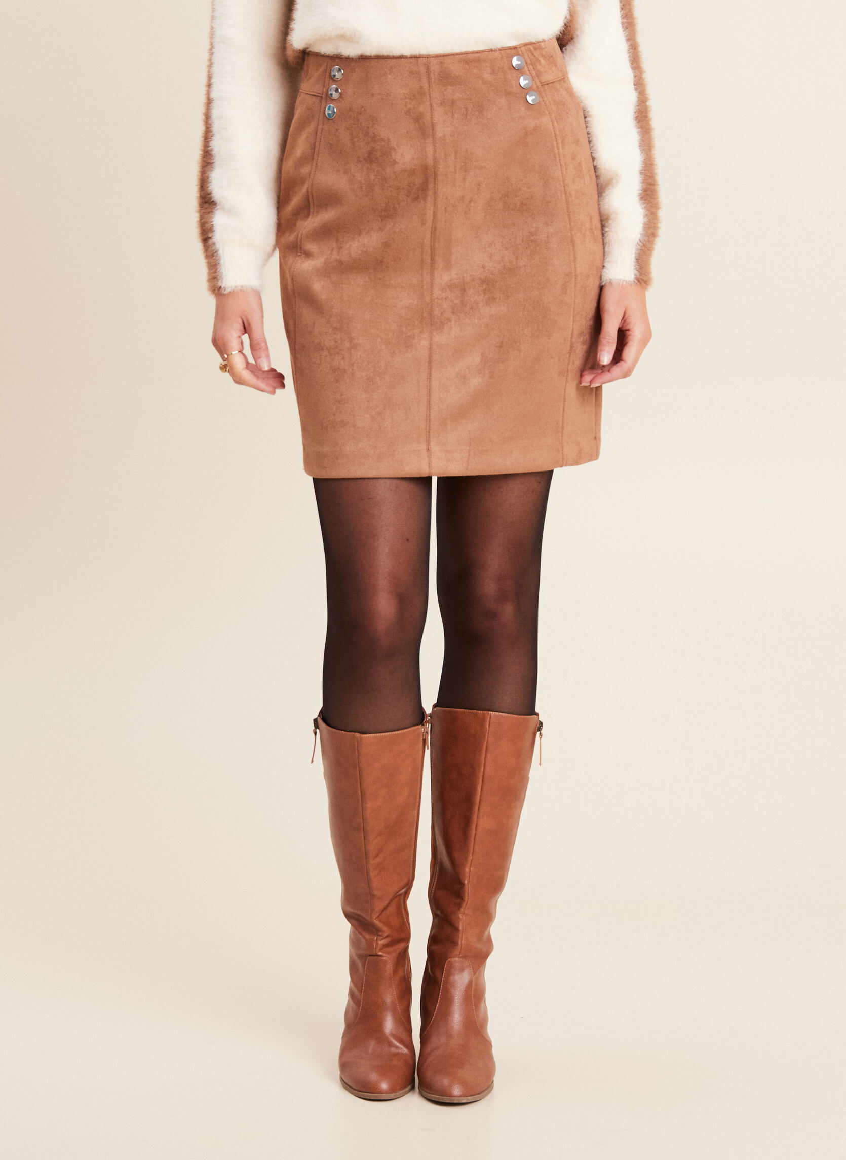 Jupes mi-longues JEBRIGITTE femme marron Bréal Jupes mi-longues JEBRIGITTE femme marron Marron