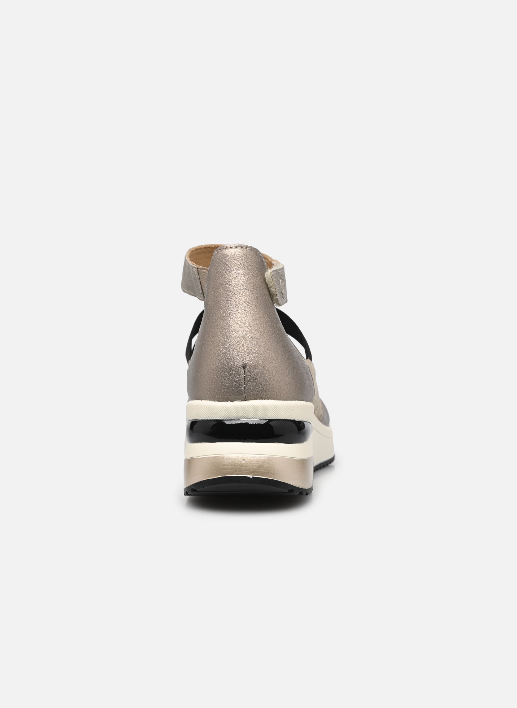 Baskets compensées D2411 femme beige Remonte Baskets compensées D2411 femme beige ALTSILBER/CLIFF/SCHWARZ-ALLOY/