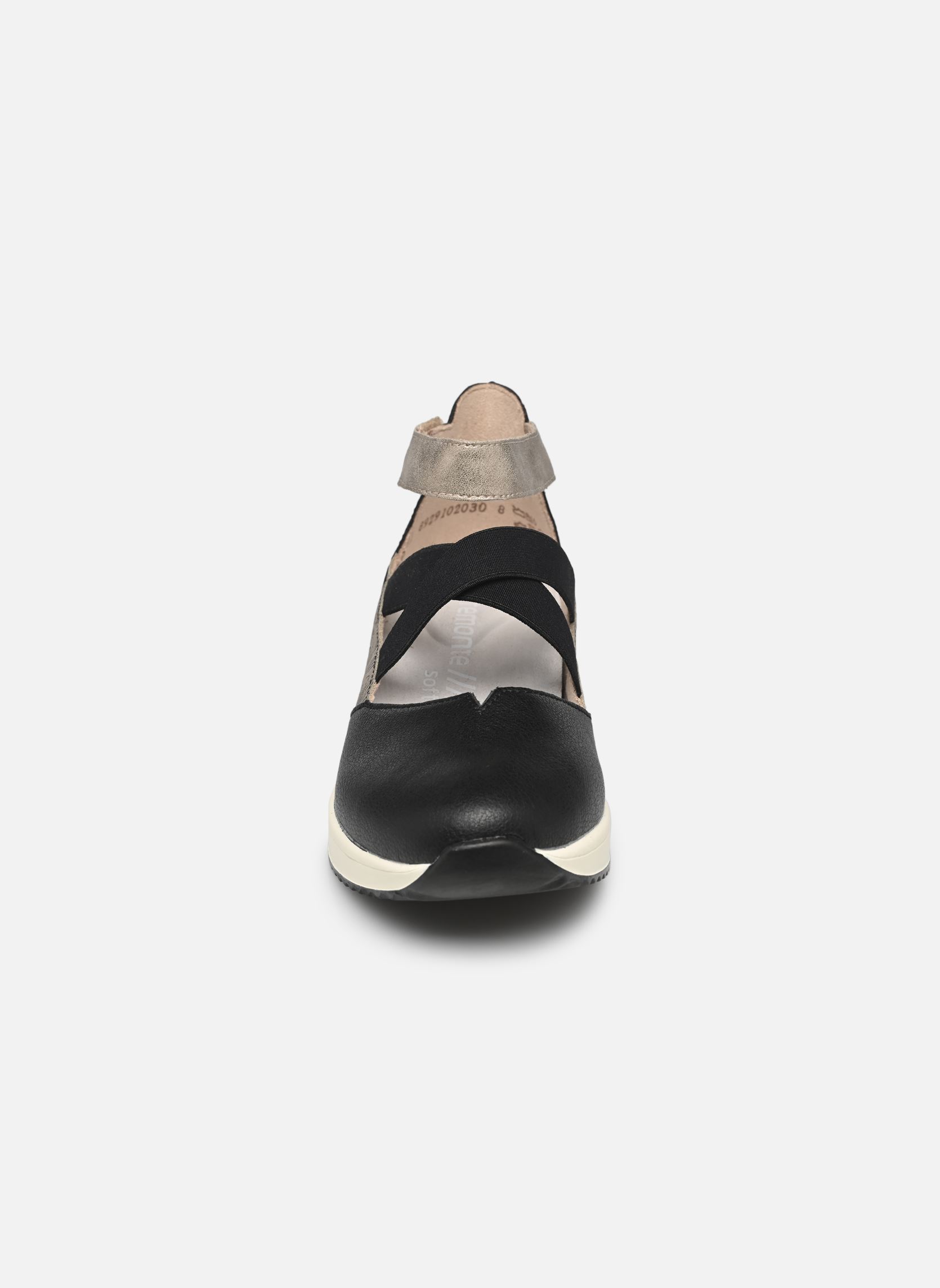 Baskets compensées D2411 femme noir Remonte Baskets compensées D2411 femme noir NERO/PERLE/SCHWARZ-ALLOY/SCHWA