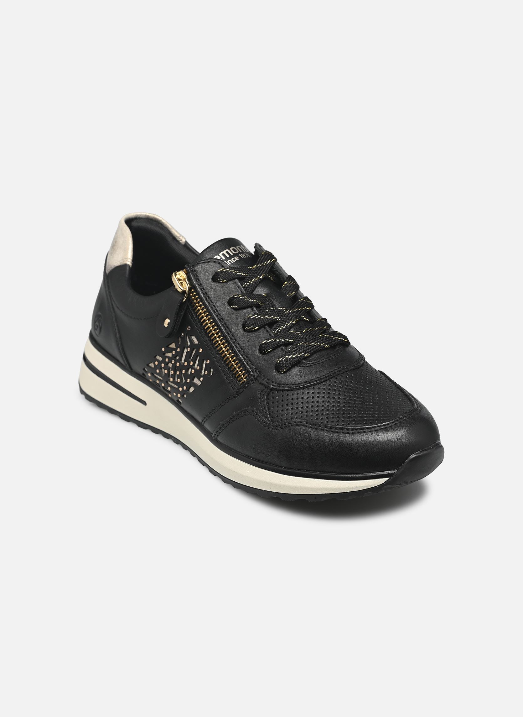Niedrige Sneaker D1G00 damen schwarz Remonte Niedrige Sneaker D1G00 damen schwarz SCHWARZ/MUSCHEL/SCHWARZ