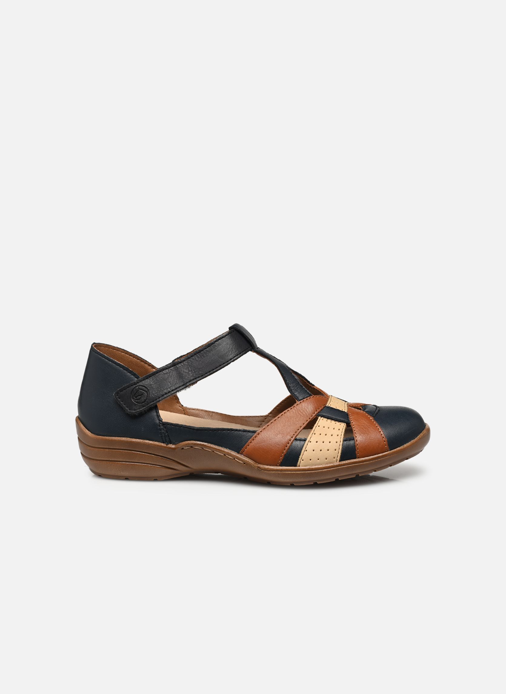 Platte sandalen R7601 dames meerkleurig Remonte Platte sandalen R7601 dames meerkleurig ATLANTIS/CAYENNE/TAN/OZEAN