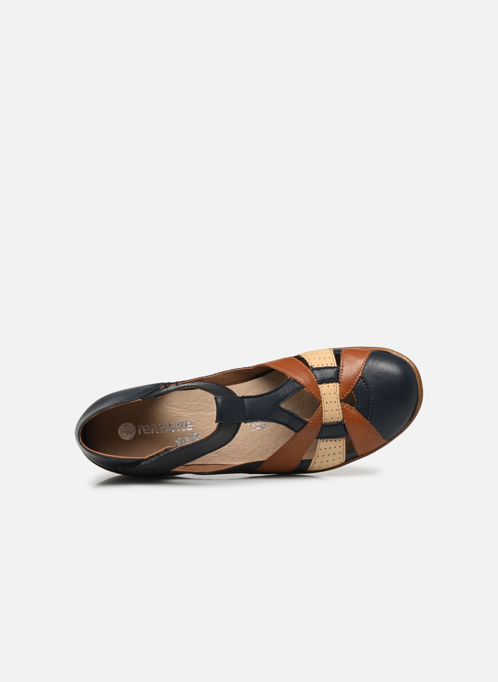 Platte sandalen R7601 dames meerkleurig Remonte Platte sandalen R7601 dames meerkleurig ATLANTIS/CAYENNE/TAN/OZEAN