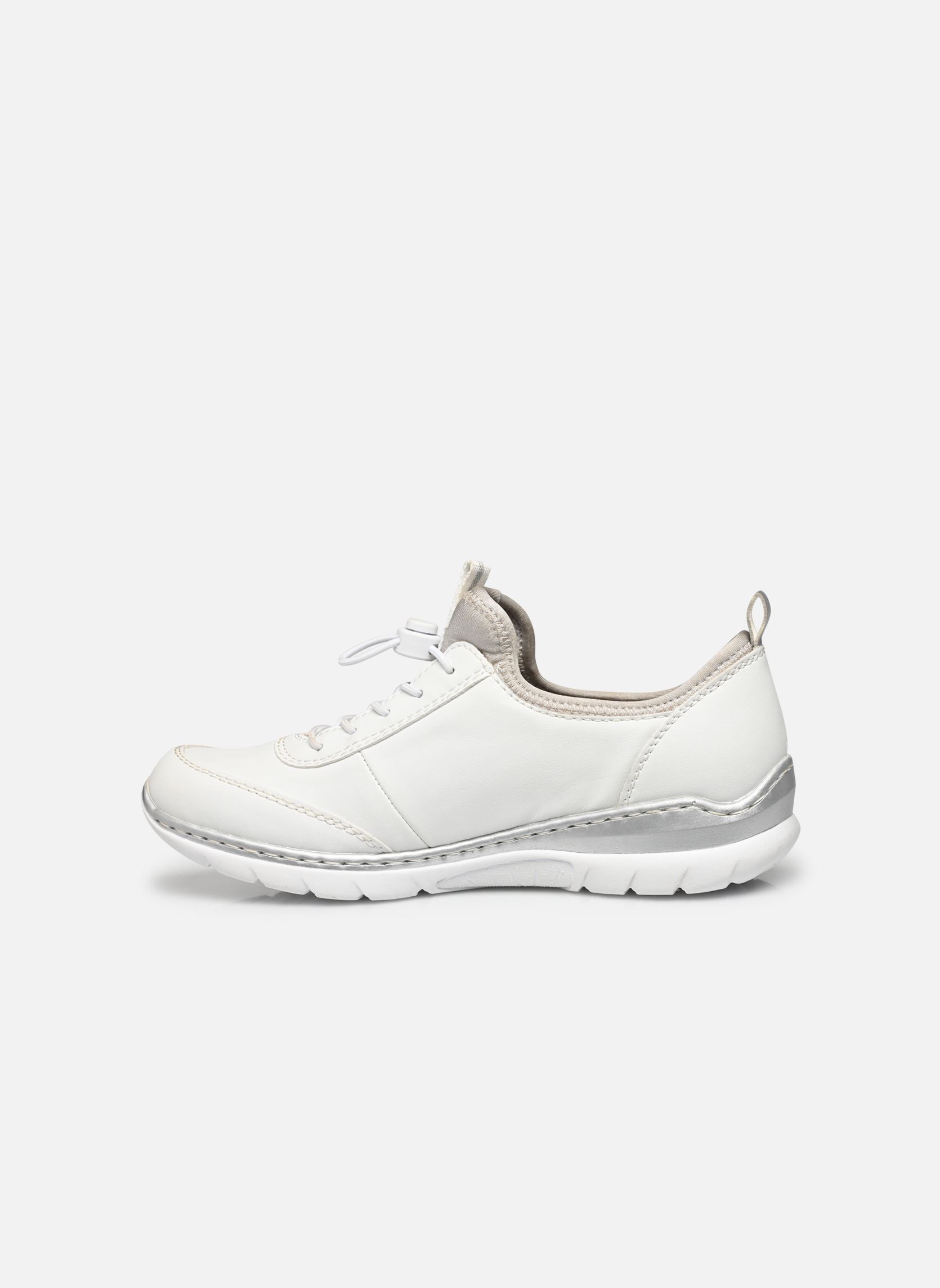 Lage sneakers L3259 dames wit Rieker Lage sneakers L3259 dames wit weiss/rose/silver/perlcloud