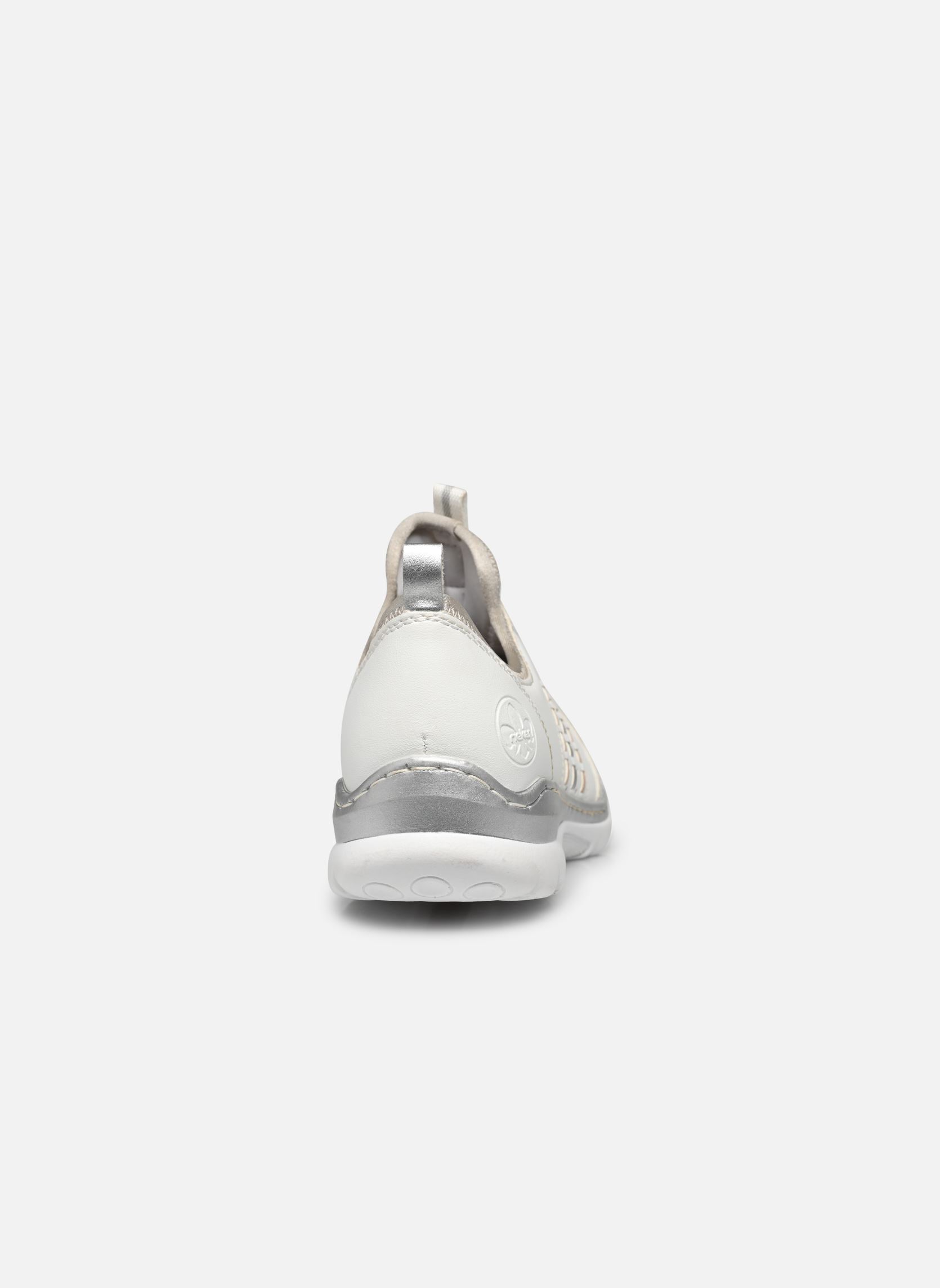 Lage sneakers L3259 dames wit Rieker Lage sneakers L3259 dames wit weiss/rose/silver/perlcloud