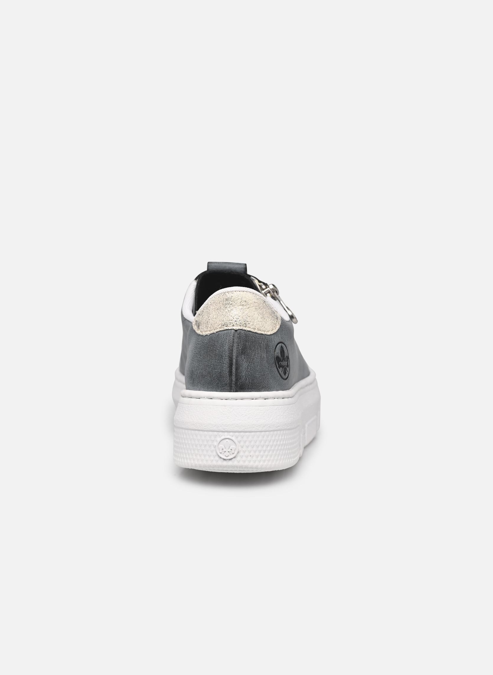 Sleehak sneakers M1953 dames blauw Rieker Sleehak sneakers M1953 dames blauw ATLANTIC/BEIGE-GOLD