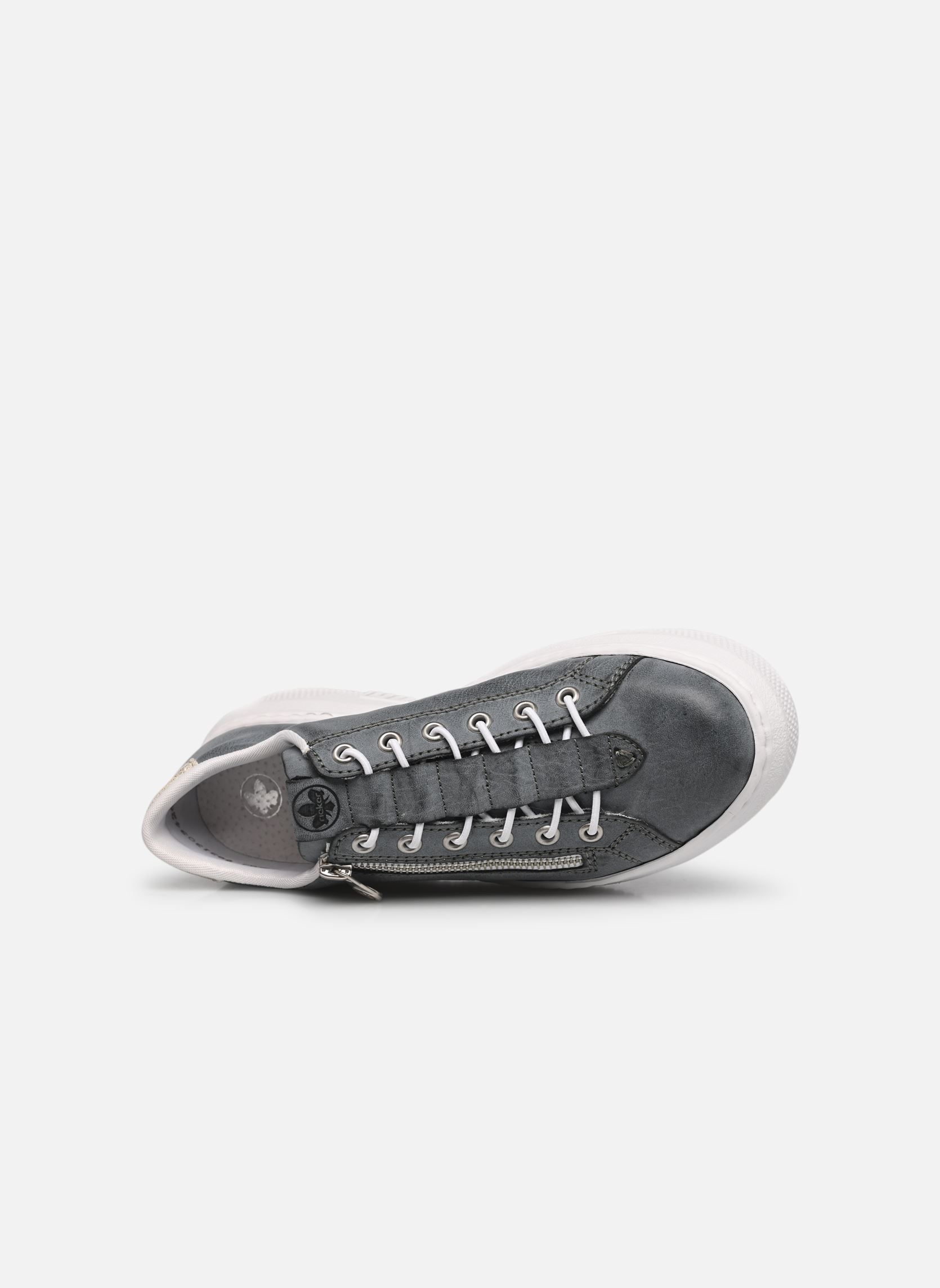 Sleehak sneakers M1953 dames blauw Rieker Sleehak sneakers M1953 dames blauw ATLANTIC/BEIGE-GOLD