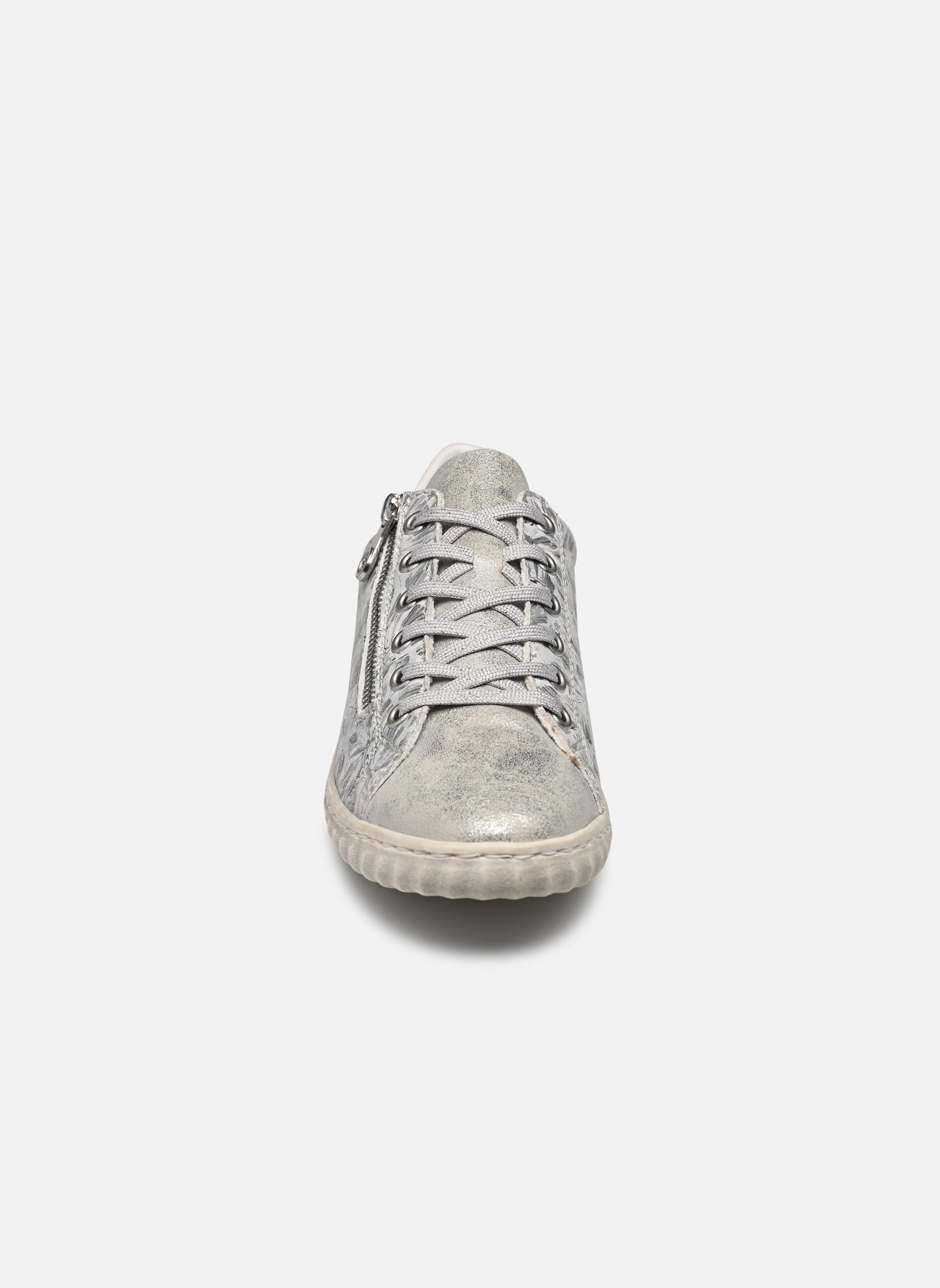 Baskets basses N0900 femme argent Rieker Baskets basses N0900 femme argent FOG-SILVER/GRAU-METALLIC/WEISS