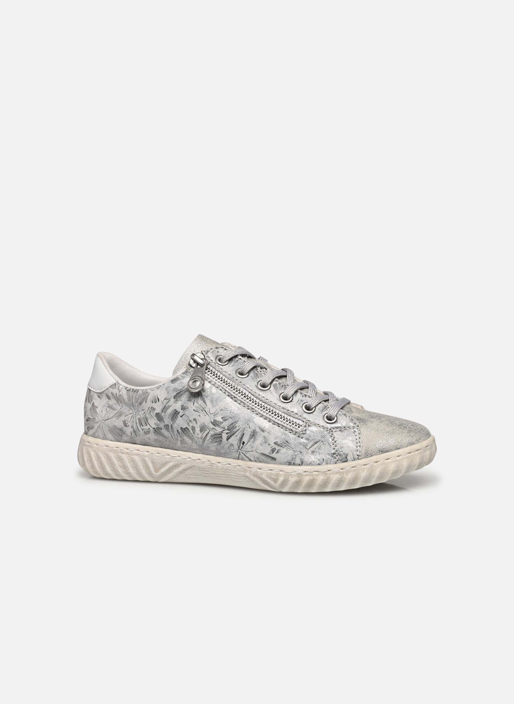 Baskets basses N0900 femme argent Rieker Baskets basses N0900 femme argent FOG-SILVER/GRAU-METALLIC/WEISS