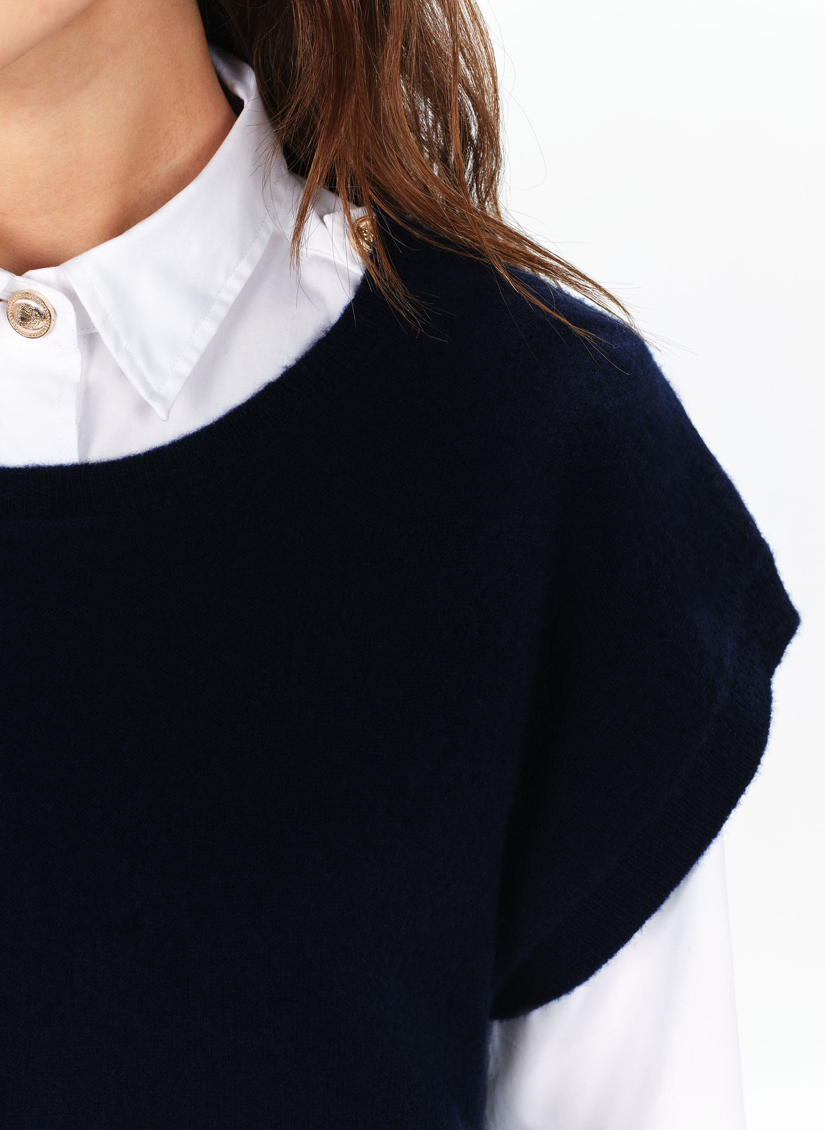 Pulls Pulls - 232K-MATHILDE femme bleu Caroll Pulls Pulls - 232K-MATHILDE femme bleu Bleu marine