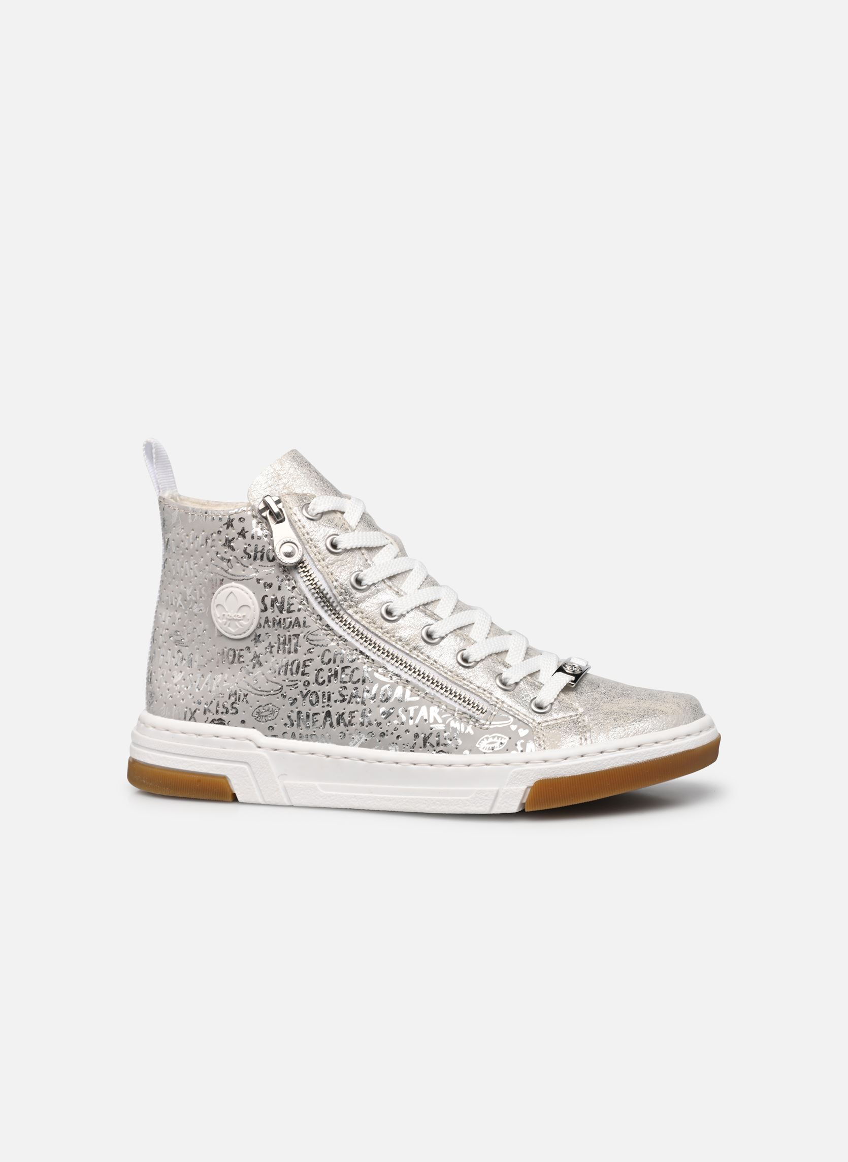Print sneakers N3945 dames zilver Rieker Print sneakers N3945 dames zilver FOG-SILVER/FROST-SILVER
