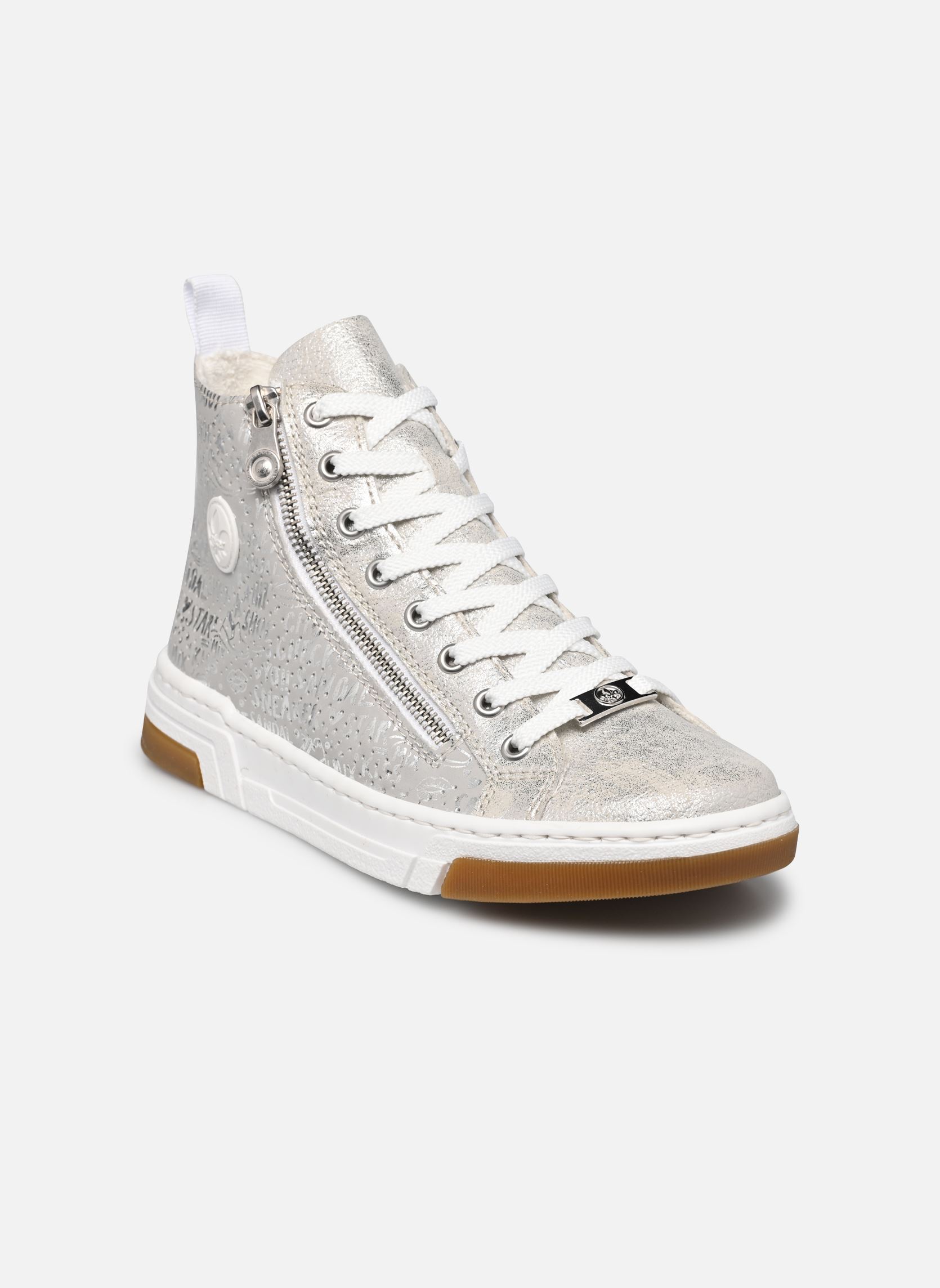 Print sneakers N3945 dames zilver Rieker Print sneakers N3945 dames zilver FOG-SILVER/FROST-SILVER