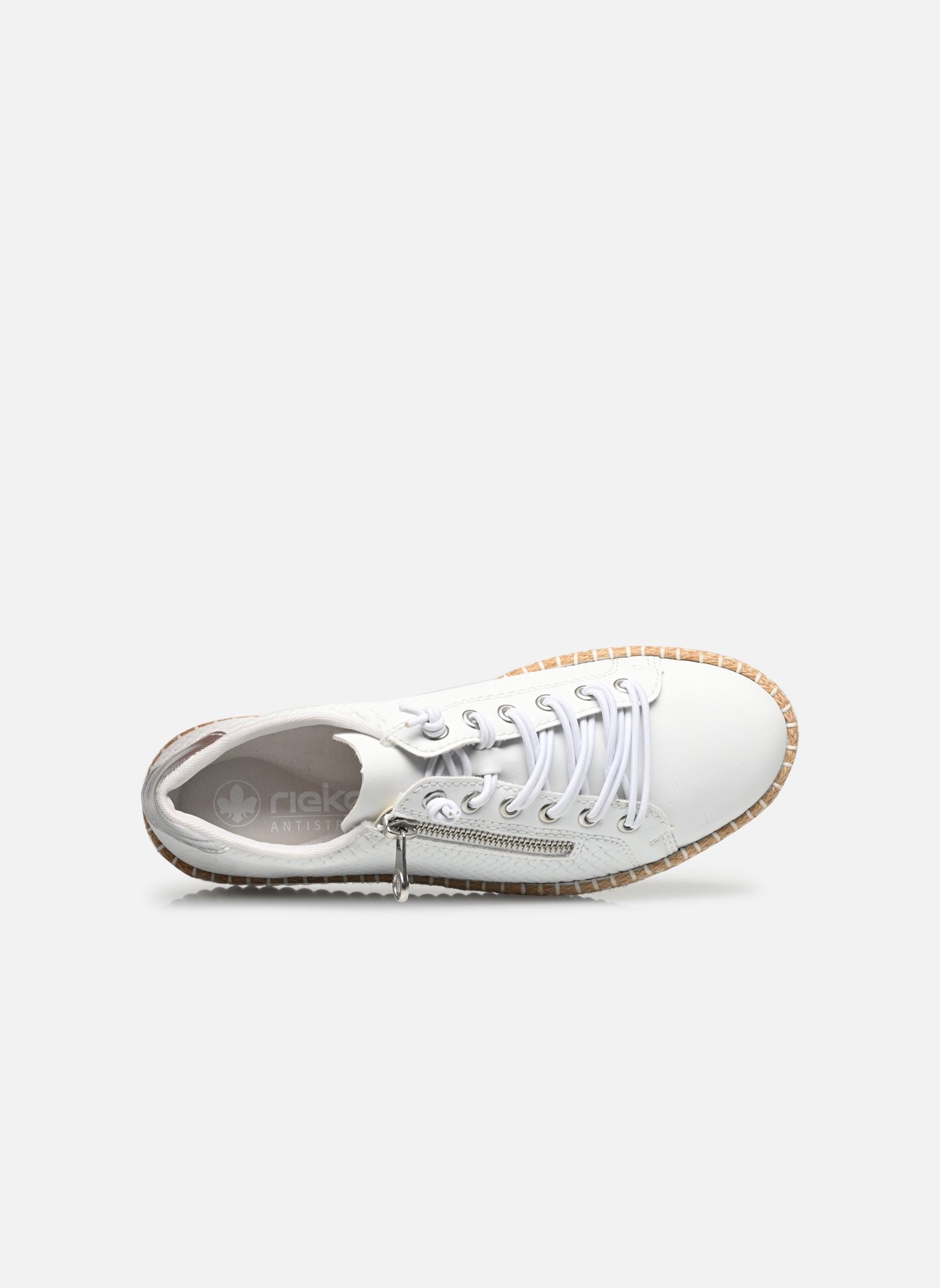 Baskets basses M2940 femme blanc Rieker Baskets basses M2940 femme blanc WEISS/SILBER