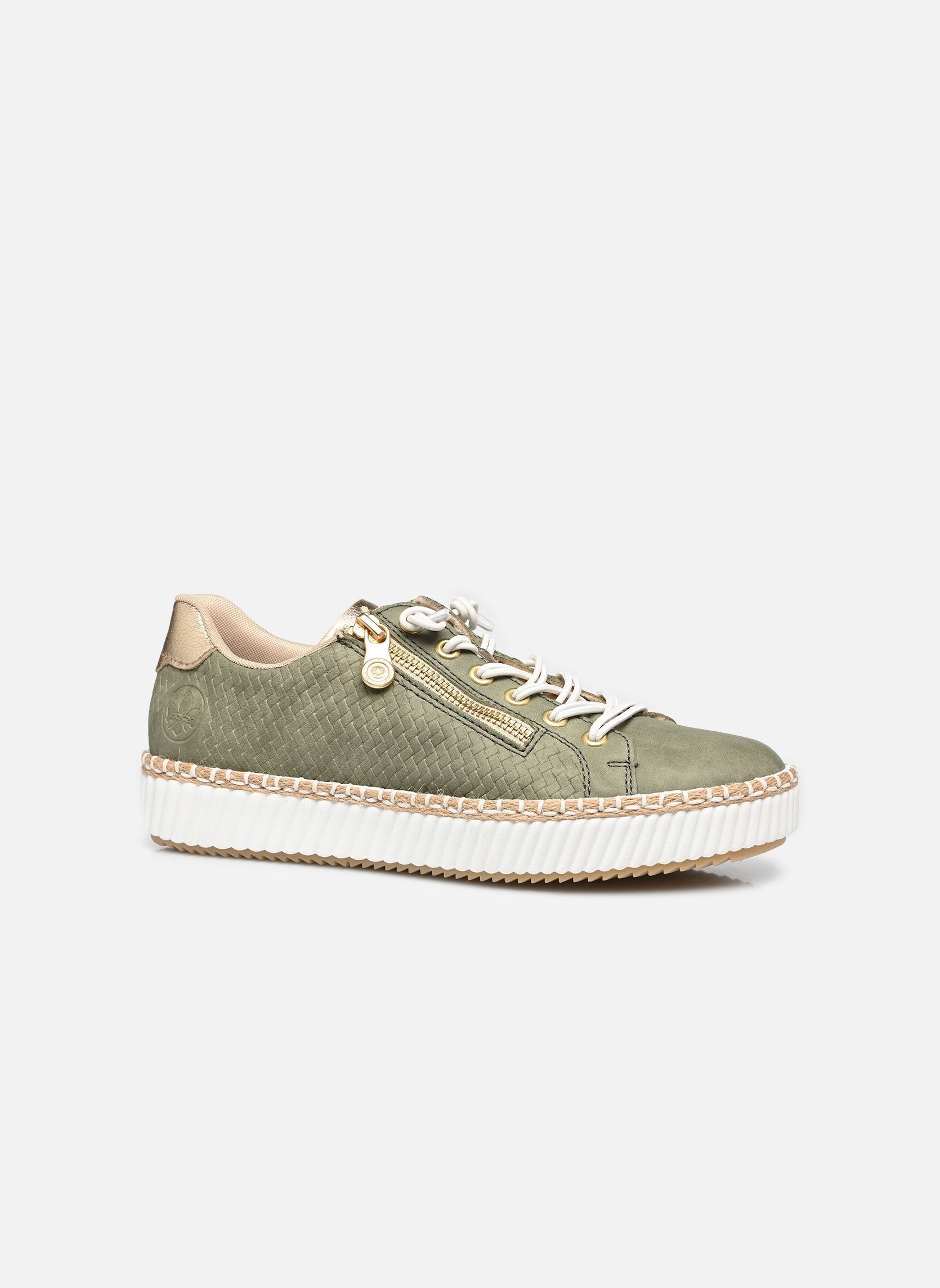Lage sneakers M2940 dames groen Rieker Lage sneakers M2940 dames groen SCHILF/LIGHTGOLD