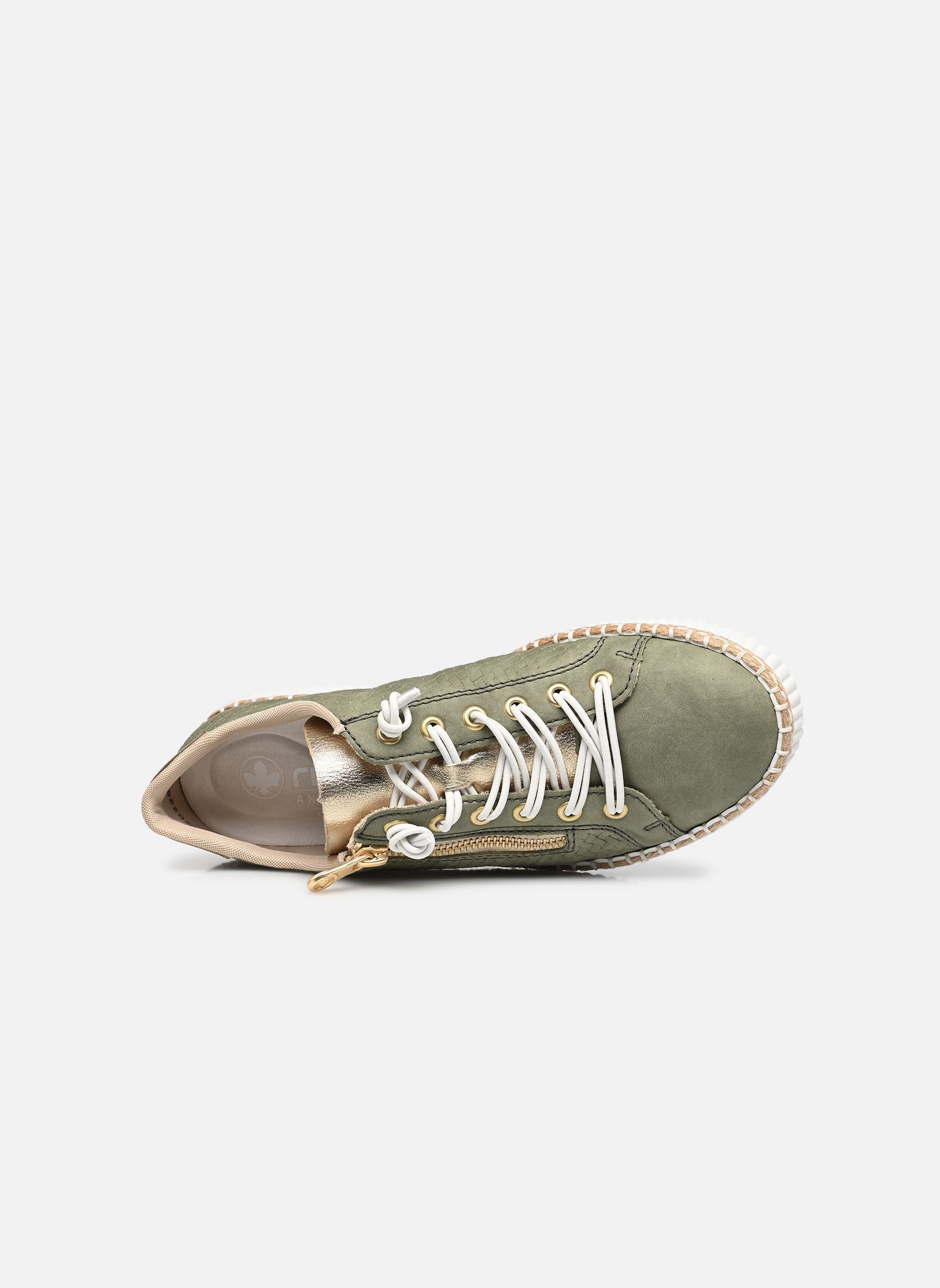 Lage sneakers M2940 dames groen Rieker Lage sneakers M2940 dames groen SCHILF/LIGHTGOLD
