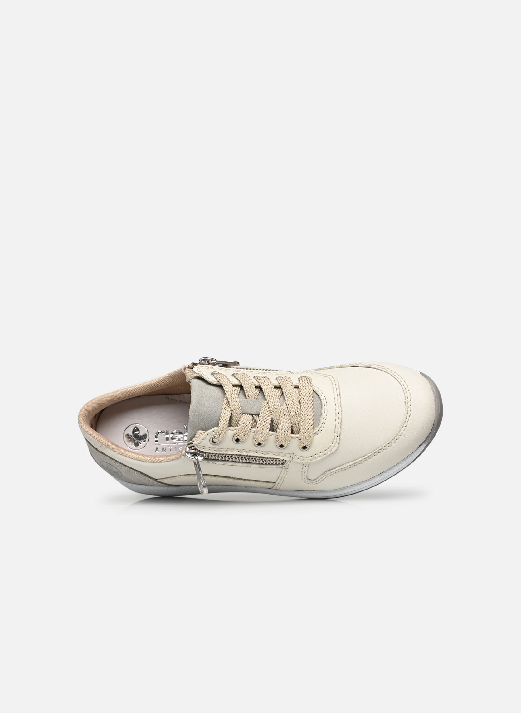 Niedrige Sneaker N1100 damen beige Rieker Niedrige Sneaker N1100 damen beige offwhite/offwhite/cement/beige