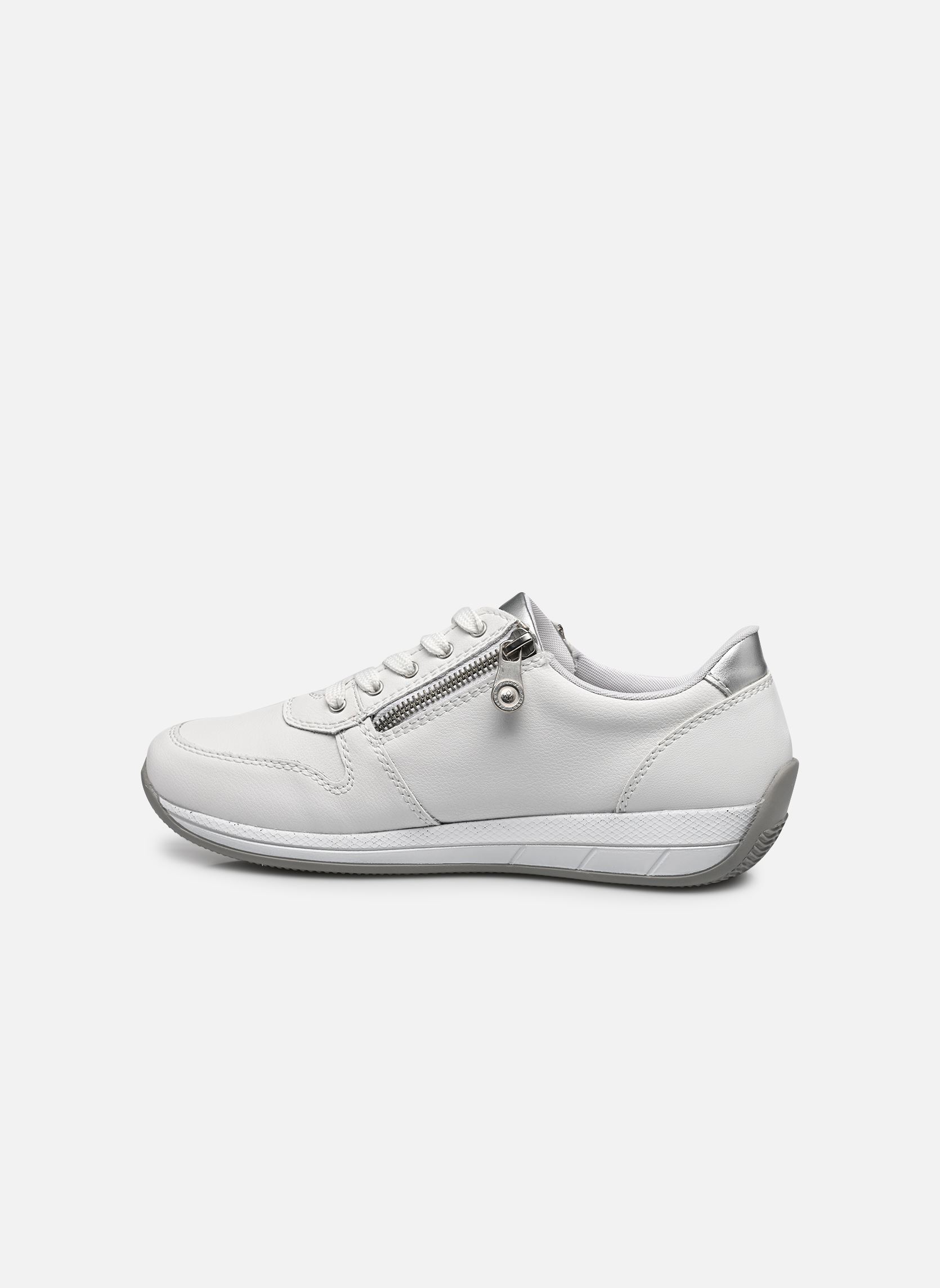 Lage sneakers N1100 dames wit Rieker Lage sneakers N1100 dames wit WEISS/WEISS/SILVER