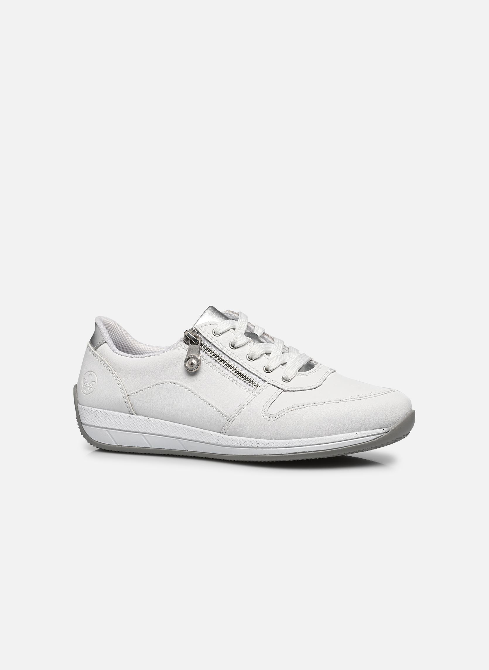 Lage sneakers N1100 dames wit Rieker Lage sneakers N1100 dames wit WEISS/WEISS/SILVER