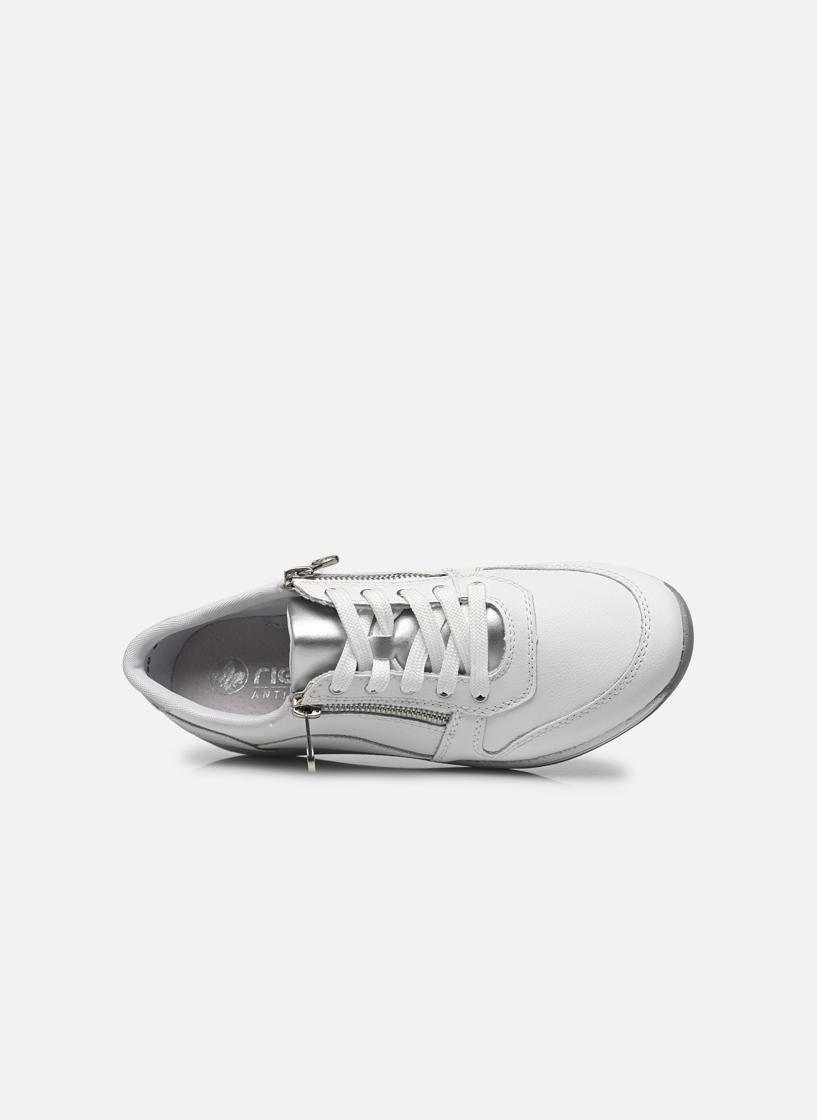 Lage sneakers N1100 dames wit Rieker Lage sneakers N1100 dames wit WEISS/WEISS/SILVER