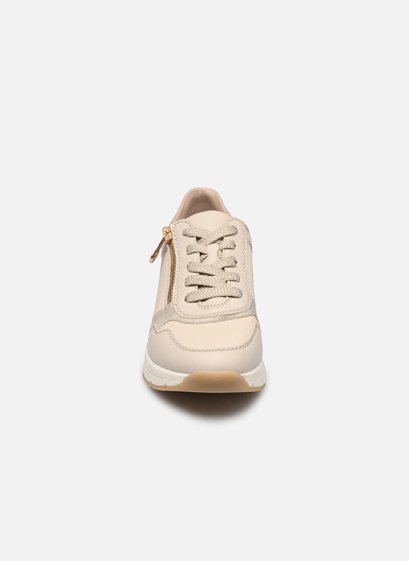 Sleehak sneakers N9301 dames beige Rieker Sleehak sneakers N9301 dames beige PERLE/PEBBLE/MUSCHEL