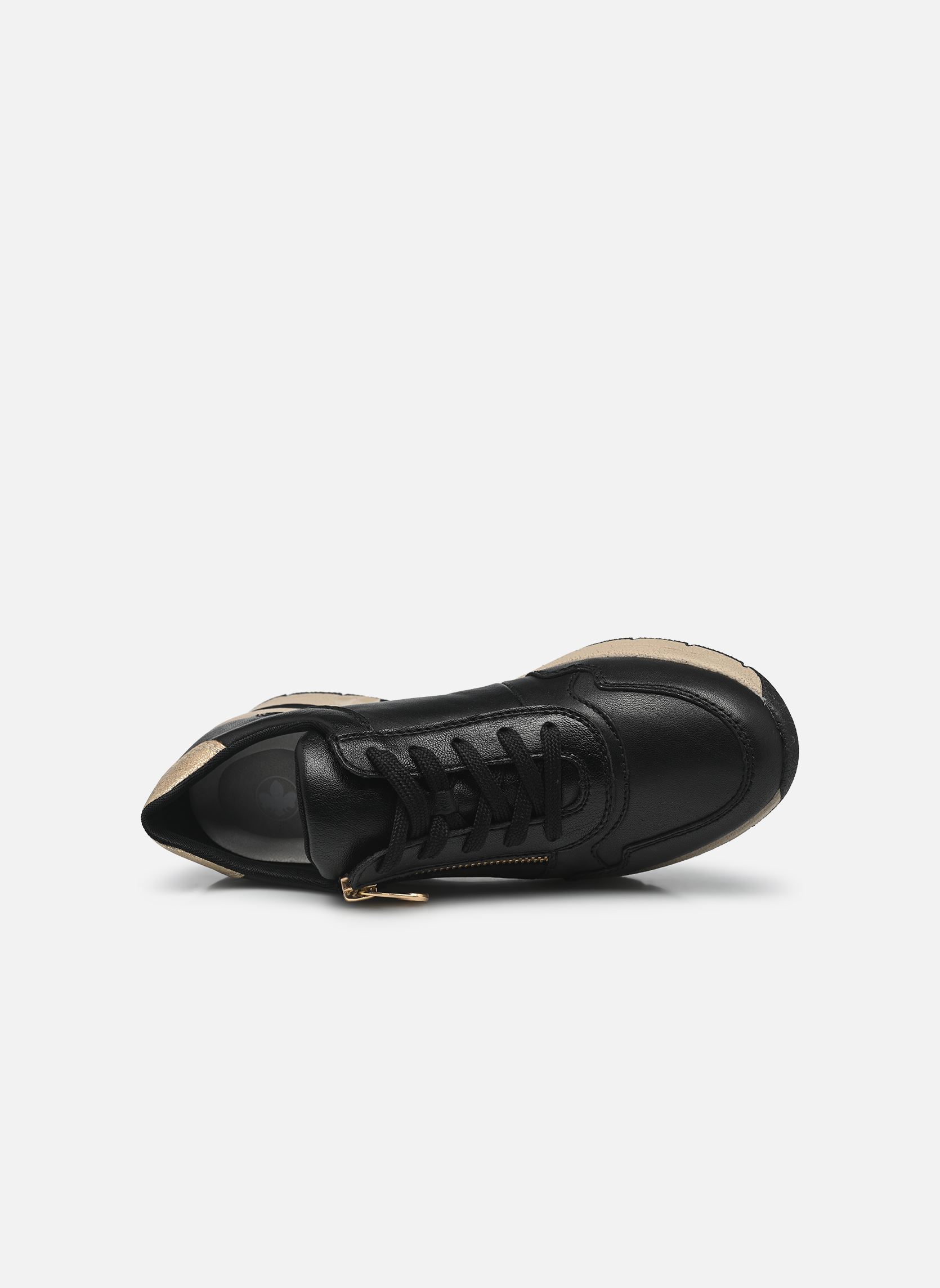 Baskets compensées N9301 femme noir Rieker Baskets compensées N9301 femme noir SCHWARZ/SCHWARZ/GINGER-GOLD