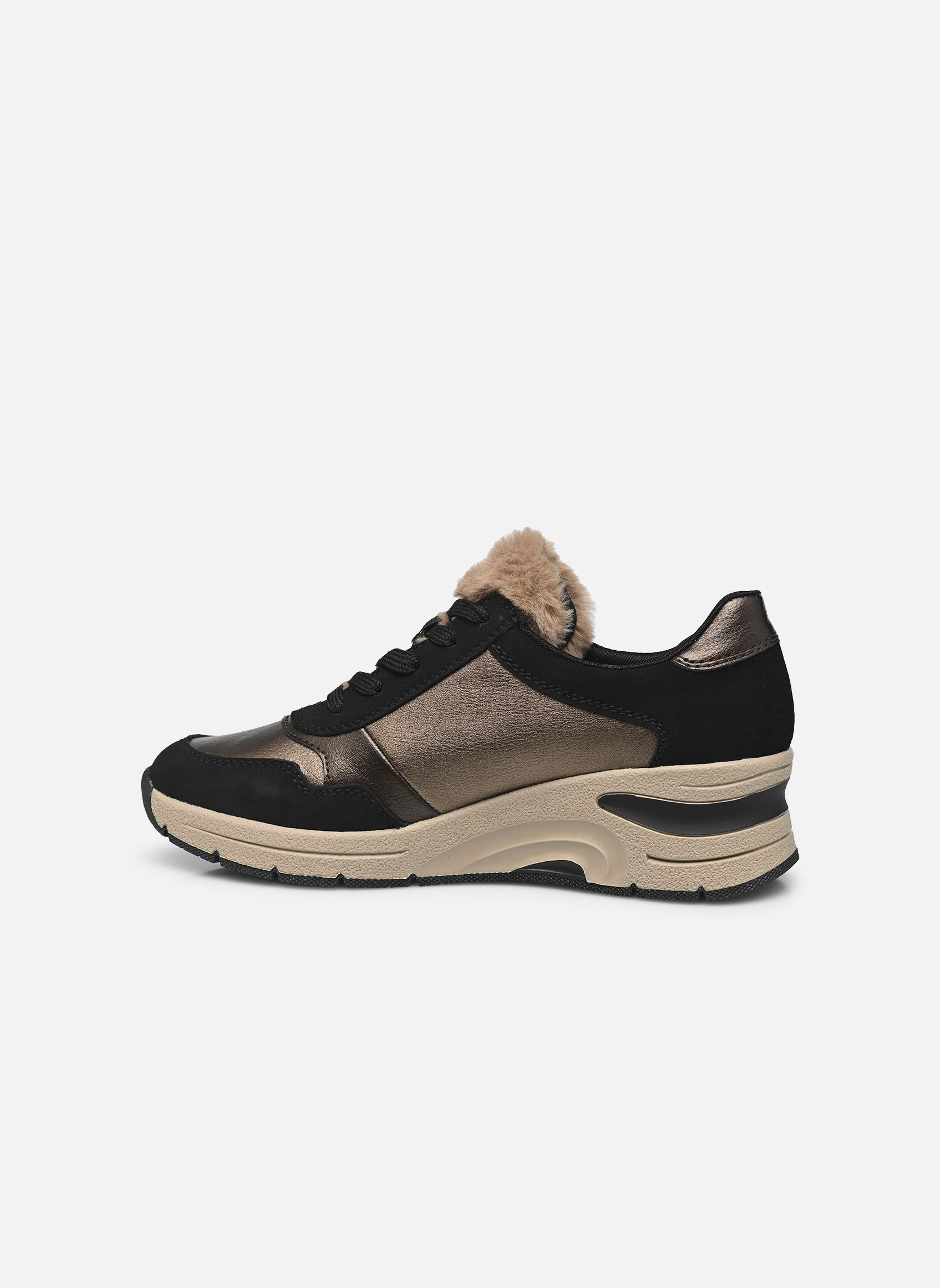 Baskets compensées N9301 femme multicolore Rieker Baskets compensées N9301 femme multicolore SCHWARZ/BRONZE/ANTIK/FANGO