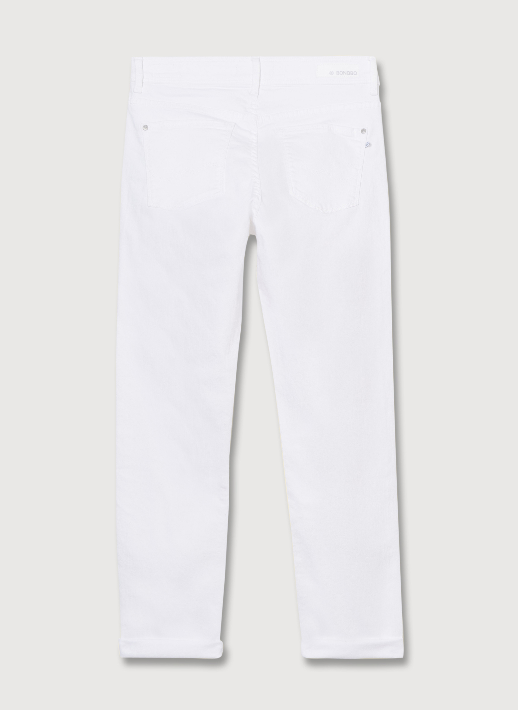Jeans droit PARIS-GIRL femme blanc Bonobo Jeans droit PARIS-GIRL femme blanc Blanc