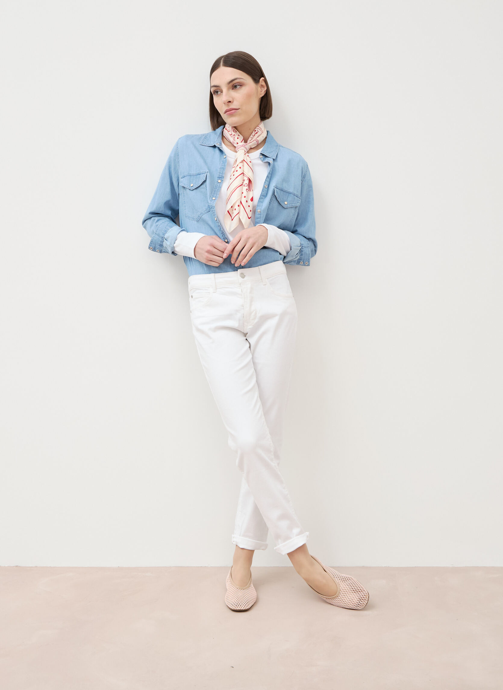 Jeans droit PARIS-GIRL femme blanc Bonobo Jeans droit PARIS-GIRL femme blanc Blanc