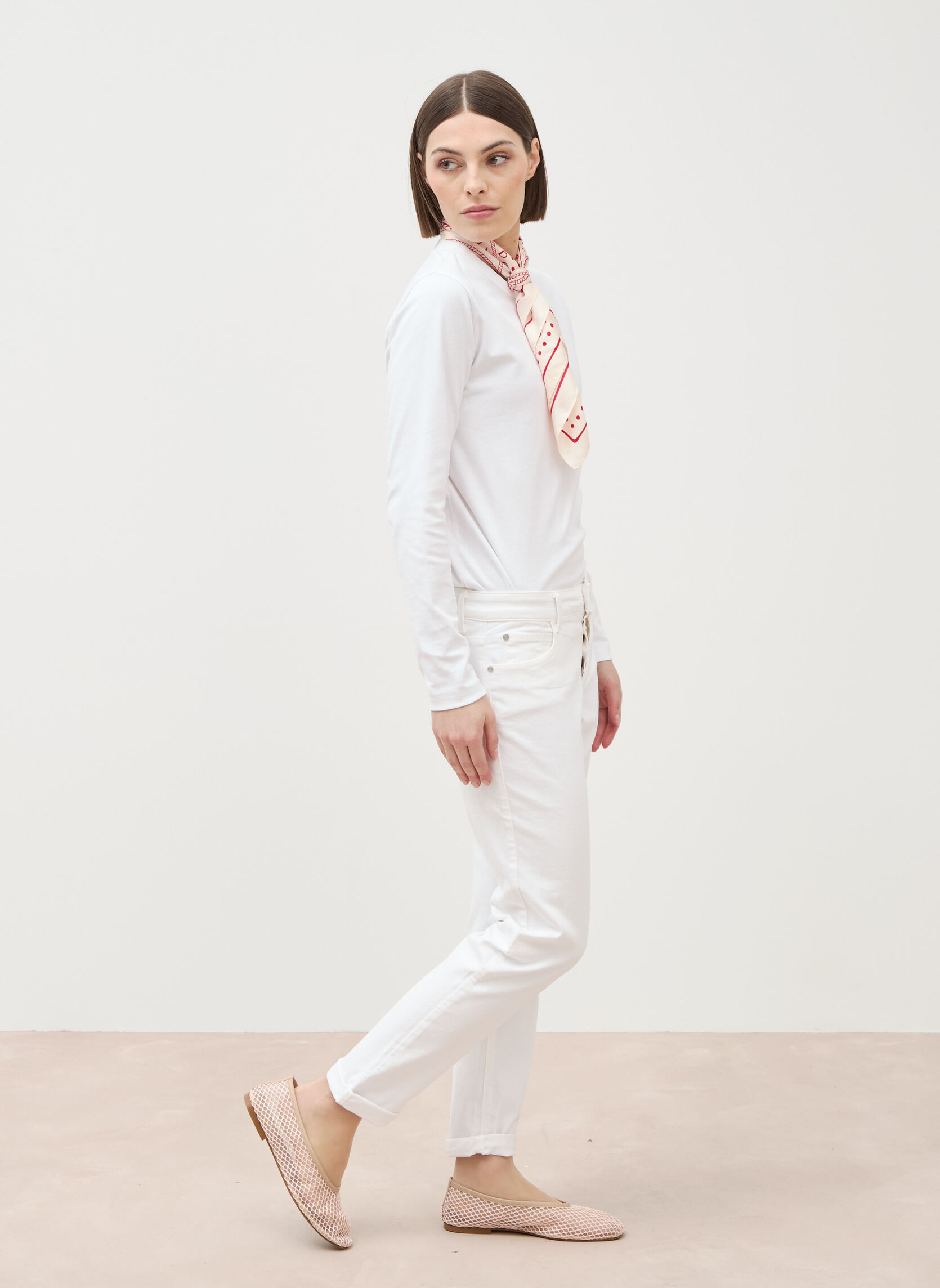 Jeans droit PARIS-GIRL femme blanc Bonobo Jeans droit PARIS-GIRL femme blanc Blanc