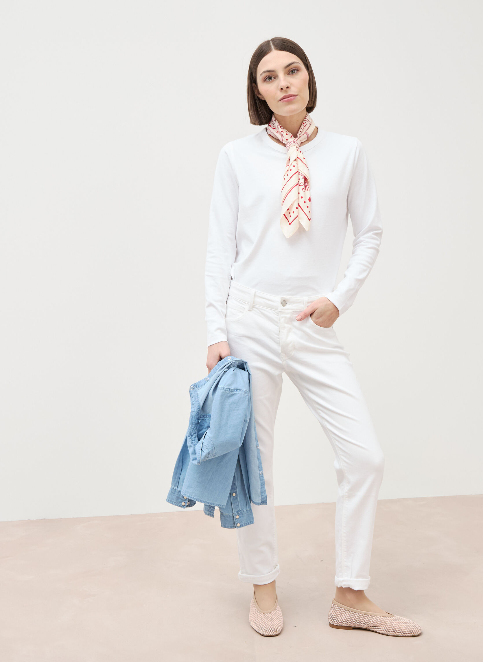 Jeans droit PARIS-GIRL femme blanc Bonobo Jeans droit PARIS-GIRL femme blanc Blanc